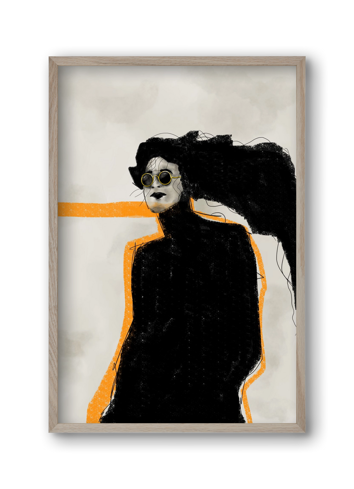 Shadows in Motion, 30x45 cm (30x45 cm), Tölgy keret