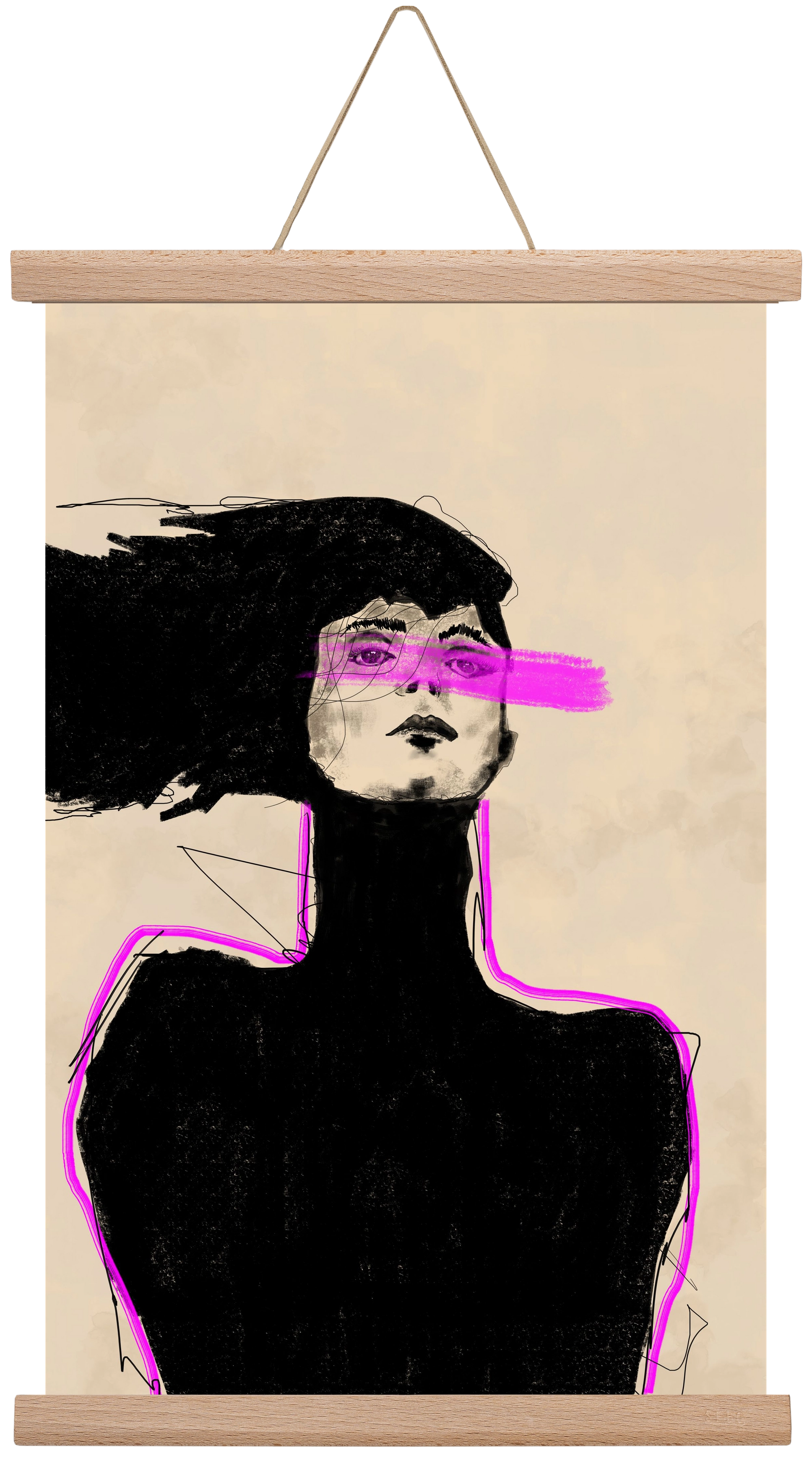 Loud in the Dark, 30x45 cm (30x45 cm), Tölgy akasztó