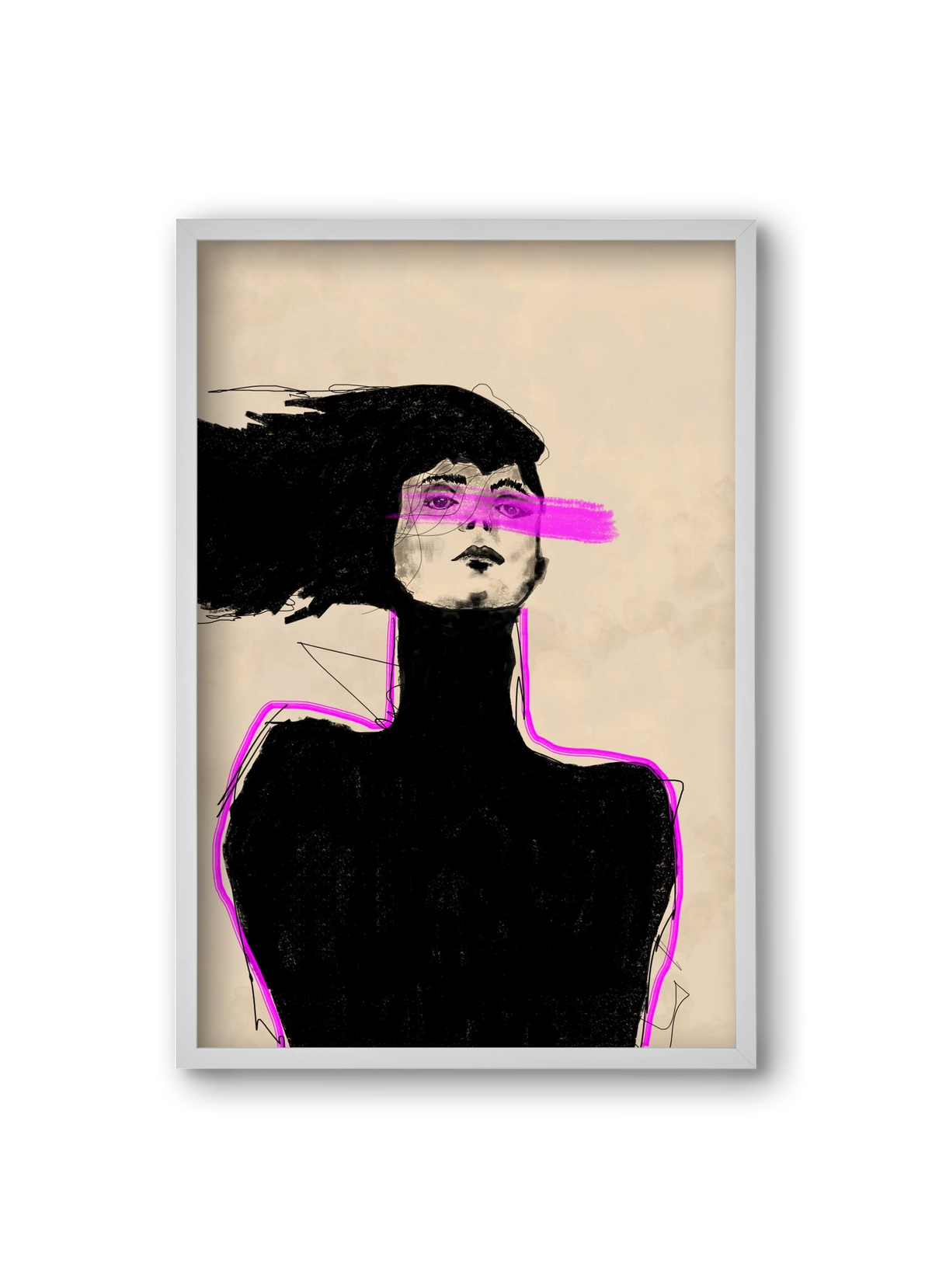 Loud in the Dark, 20x30 cm (20x30 cm), Fehér keret