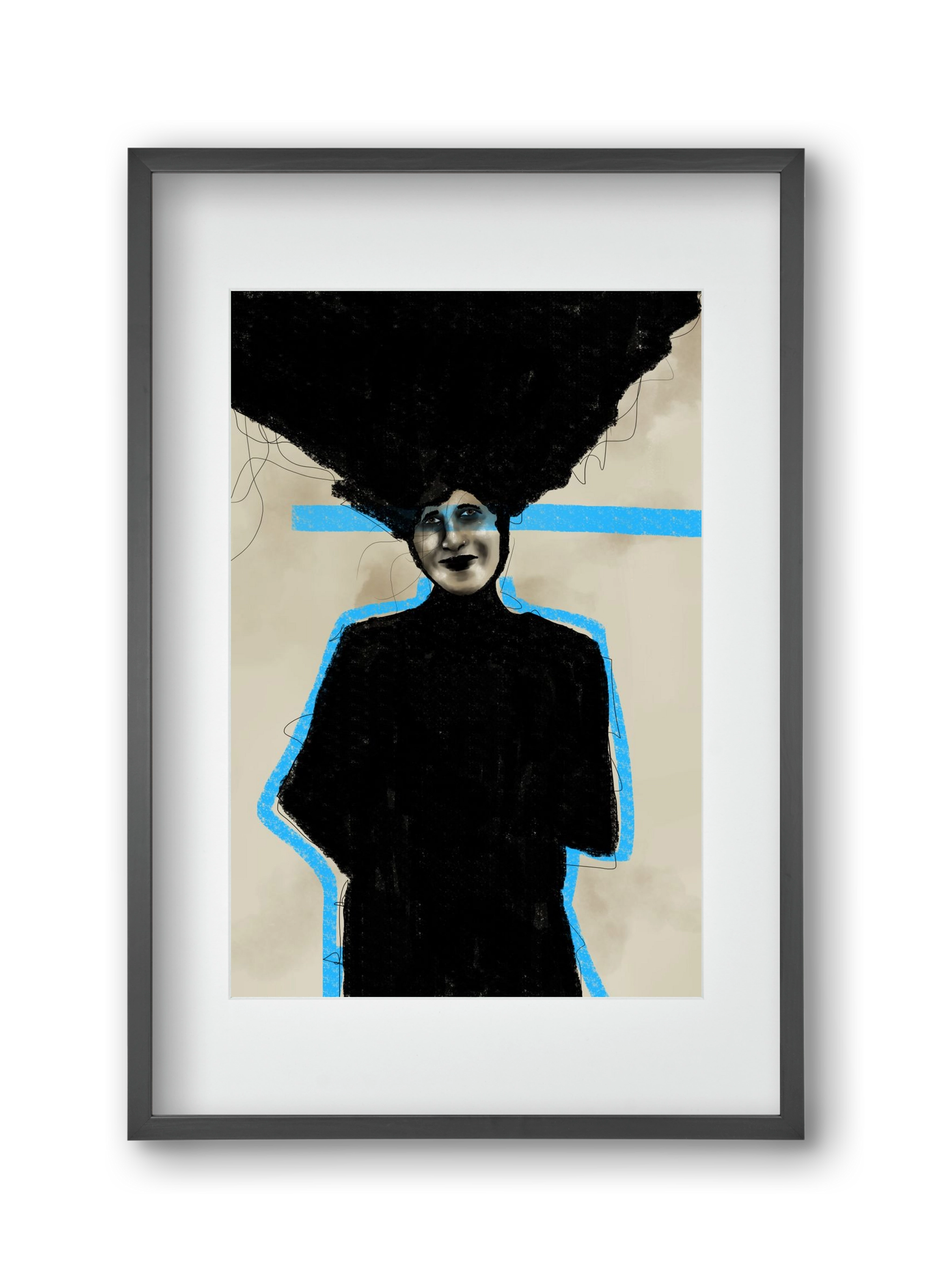 Modern Man, 30x45 cm (20x30 cm), Fekete keret, paszpartuval