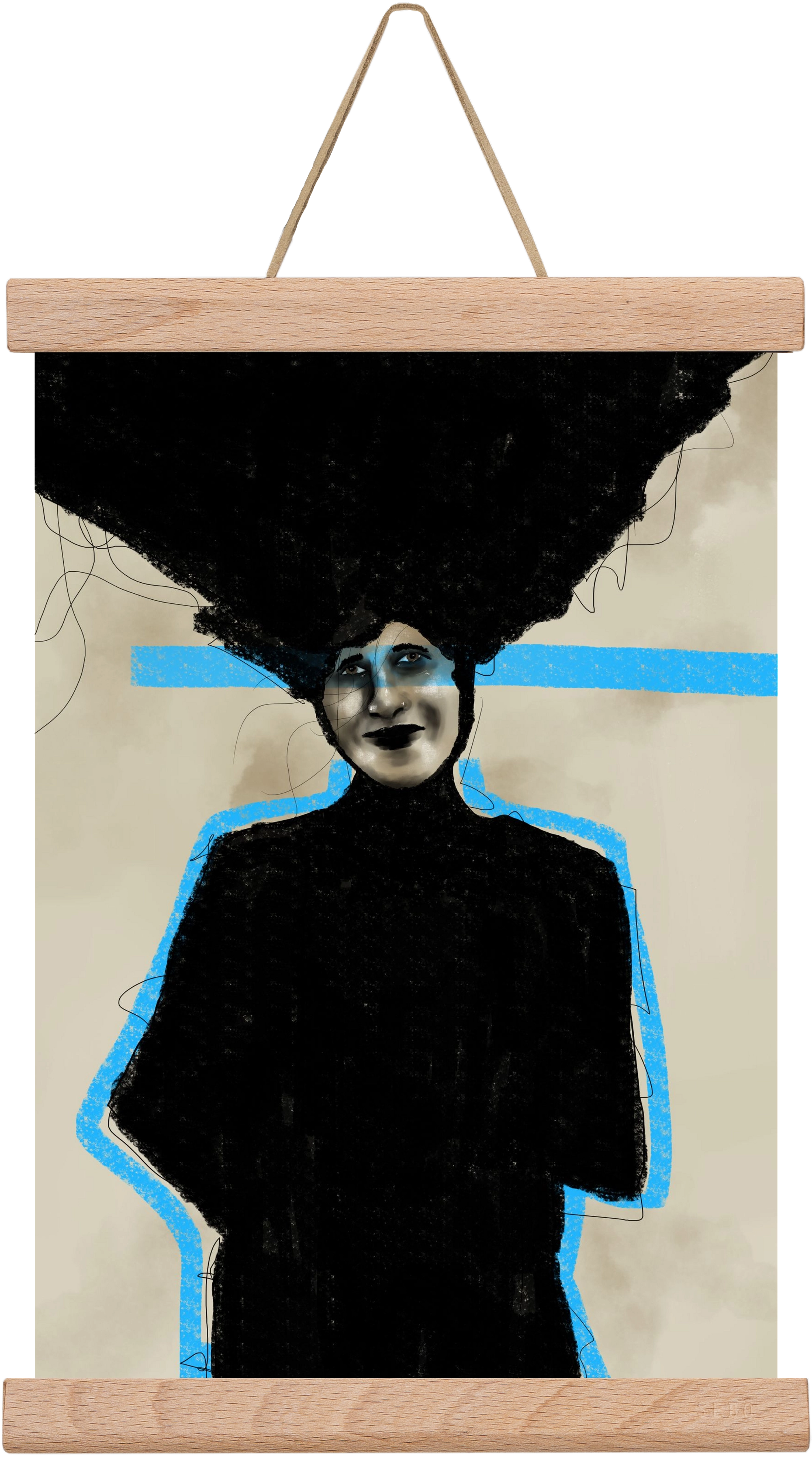 Modern Man, 20x30 cm (20x30 cm), Tölgy akasztó
