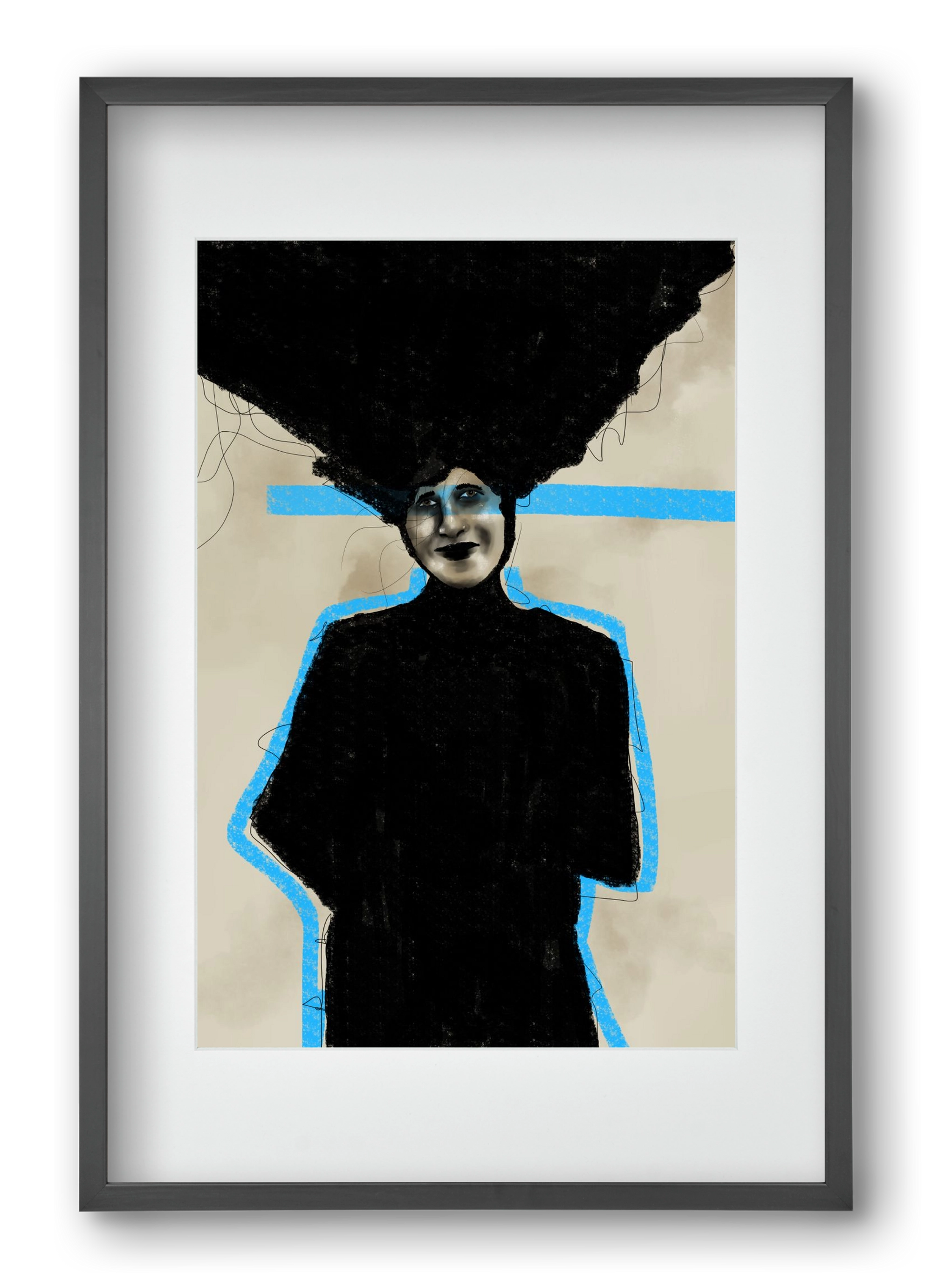 Modern Man, 40x60 cm (30x45 cm), Fekete keret, paszpartuval