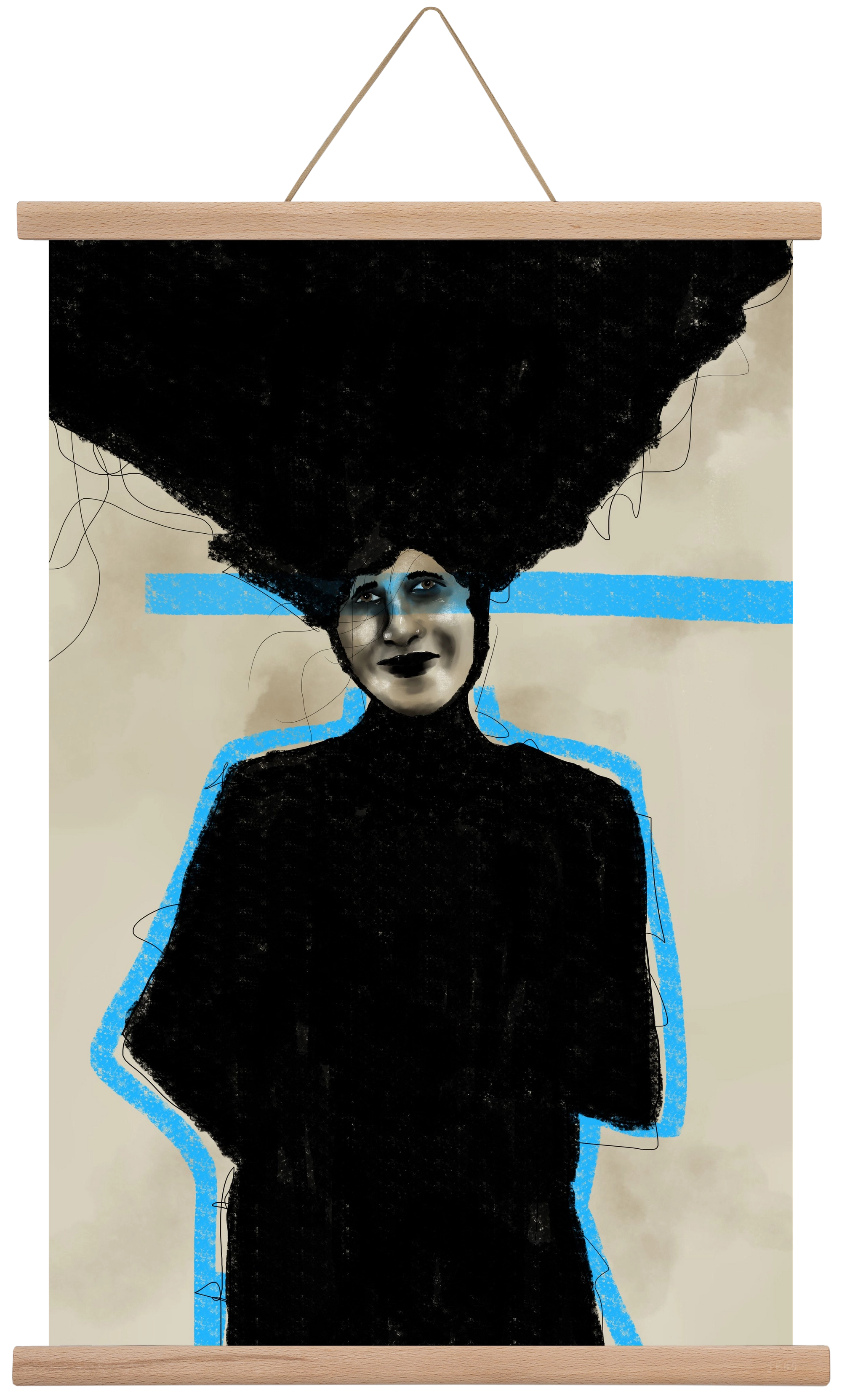 Modern Man, 40x60 cm (40x60 cm), Tölgy akasztó