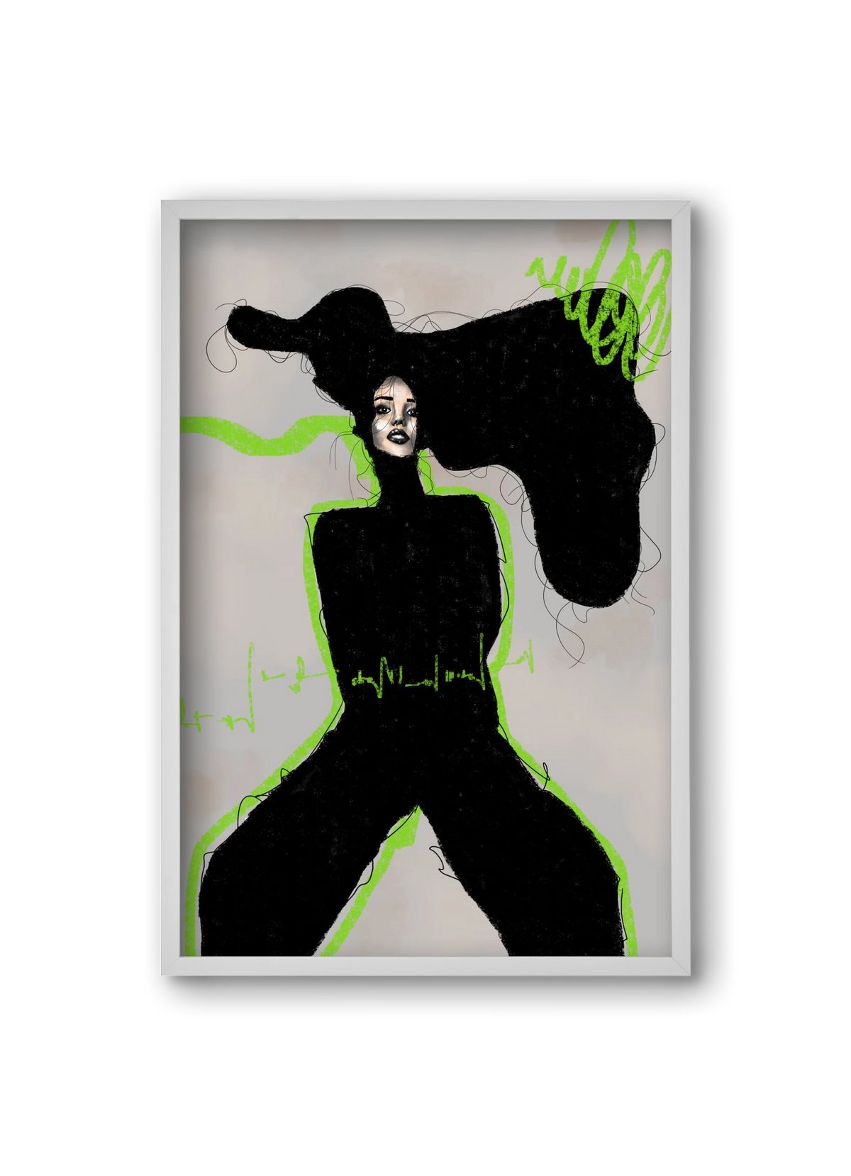 Electric Pulse, 20x30 cm (20x30 cm), Fehér keret