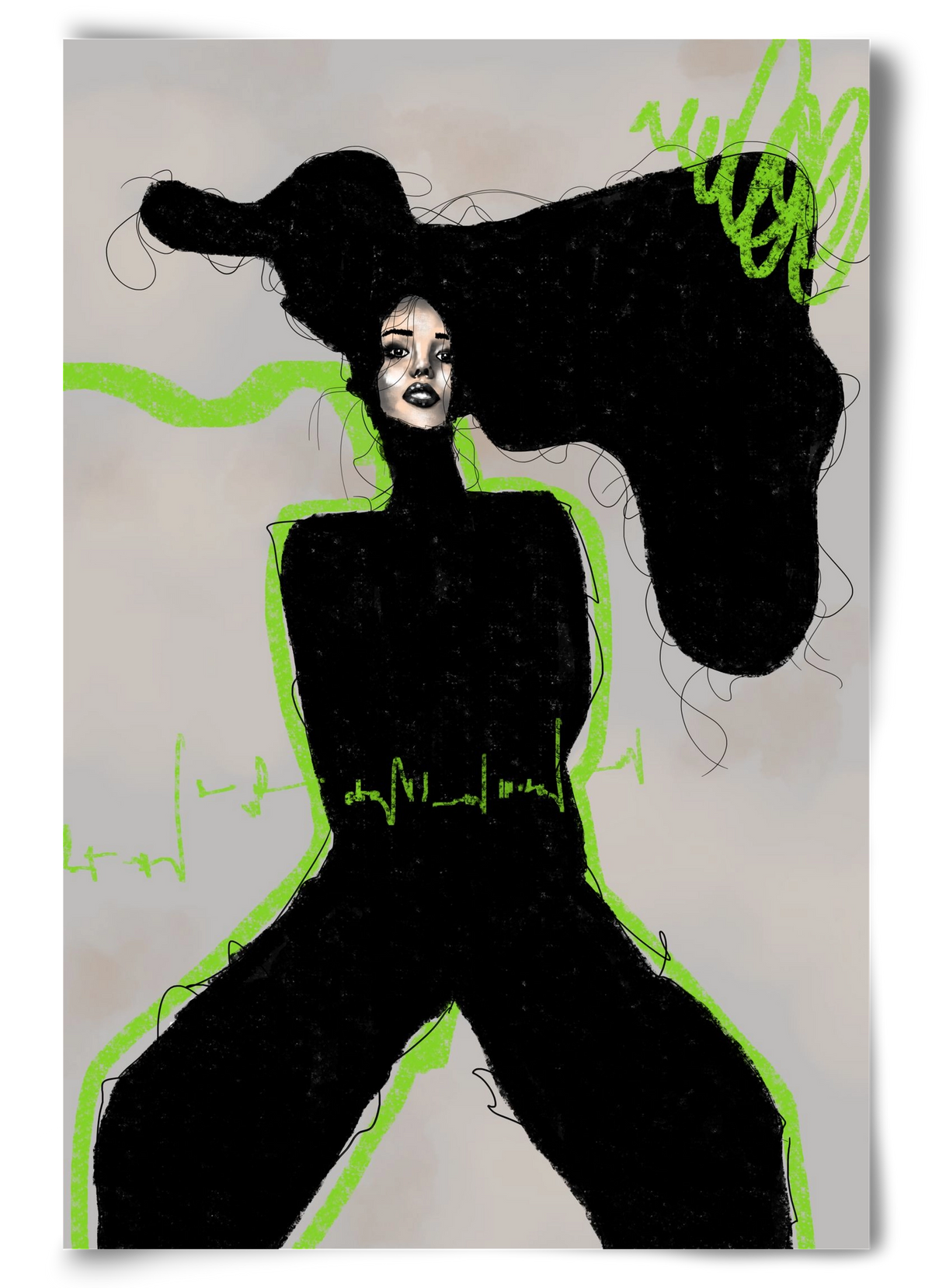 Electric Pulse, 60x90 cm, Keret nélkül