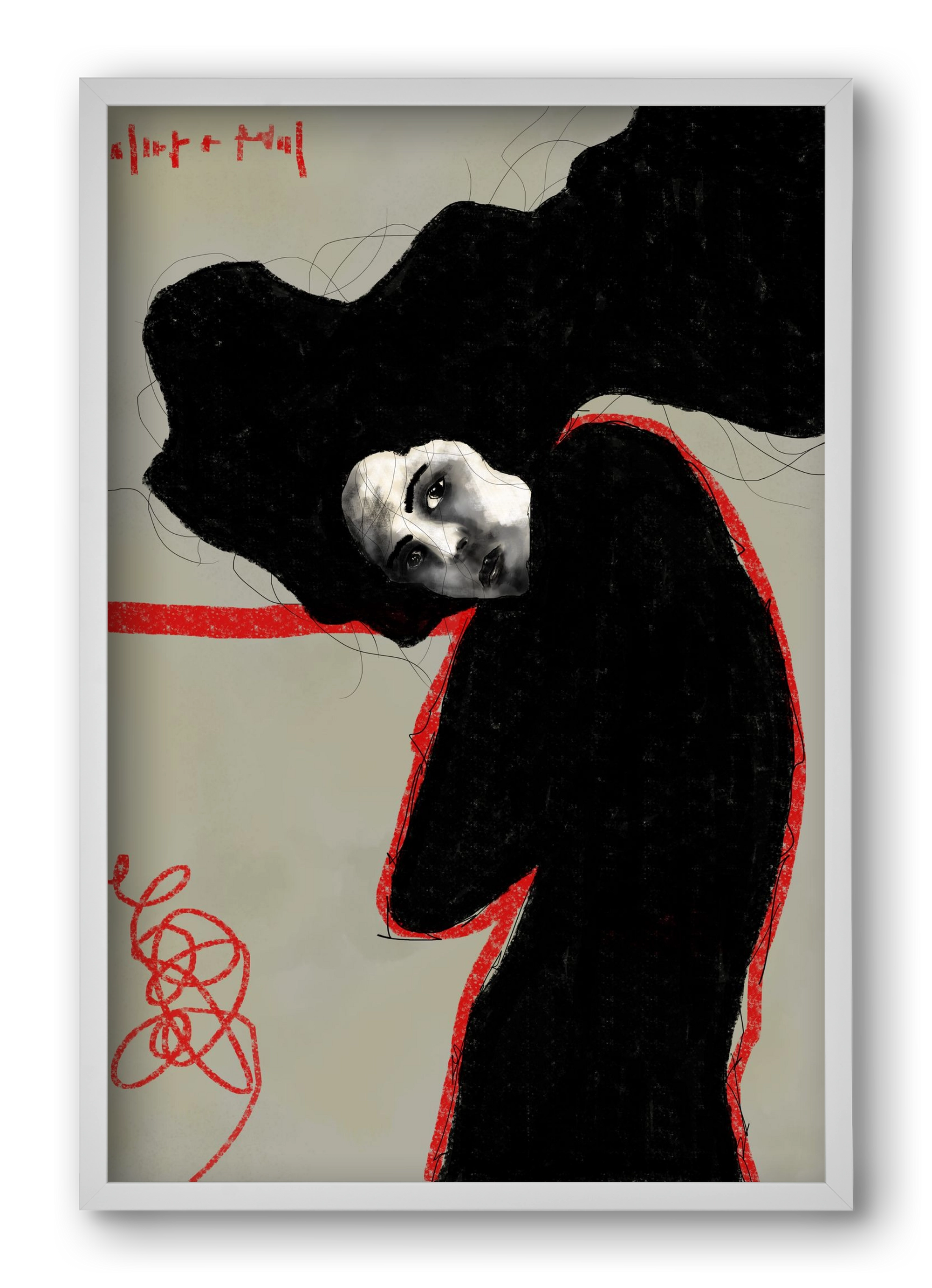 Wired Silence, 40x60 cm (40x60 cm), Fehér keret