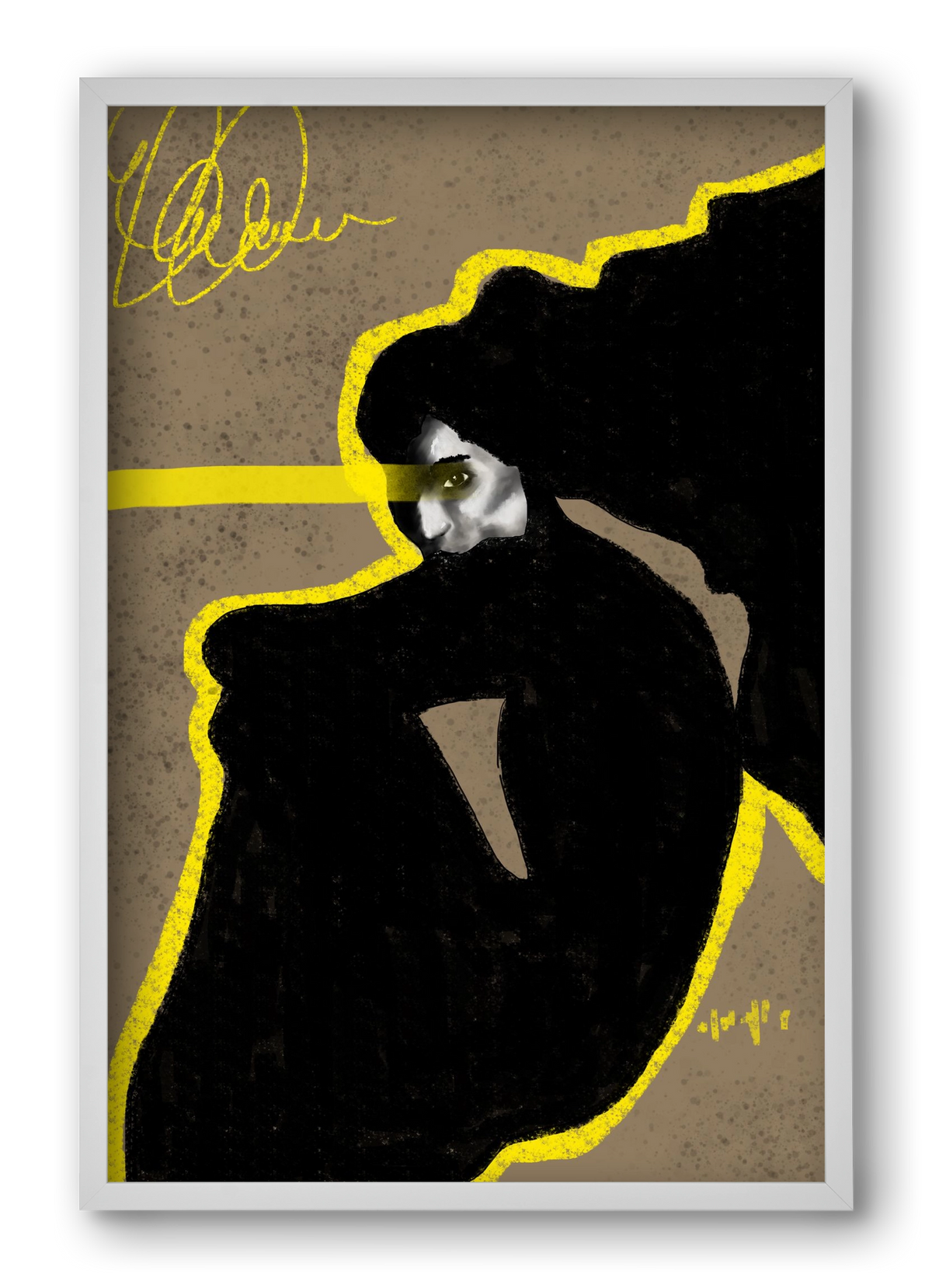 Shadow Whisper, 40x60 cm (40x60 cm), Fehér keret