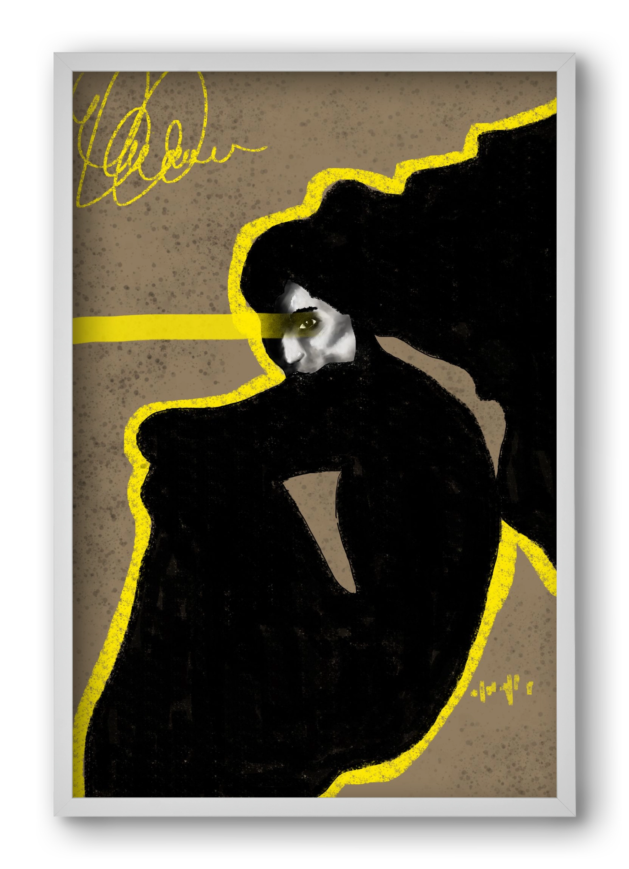 Shadow Whisper, 40x60 cm (40x60 cm), Fehér keret