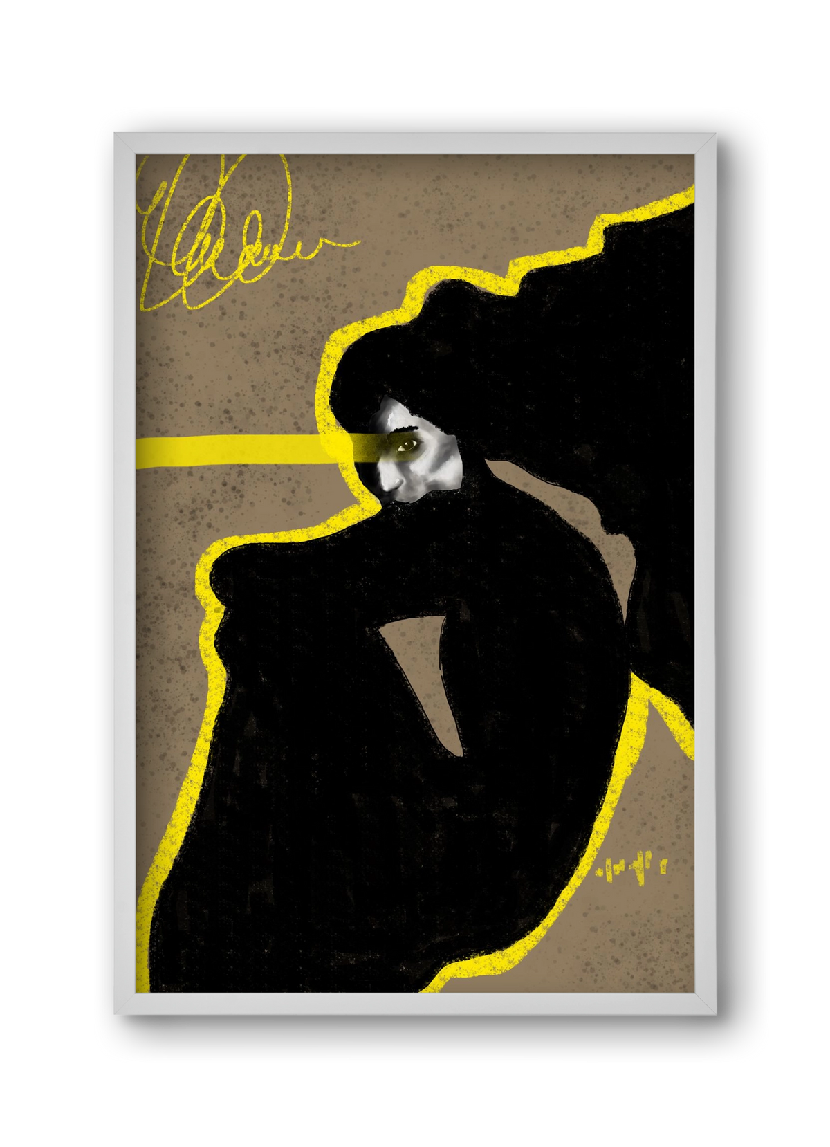 Shadow Whisper, 30x45 cm (30x45 cm), Fehér keret