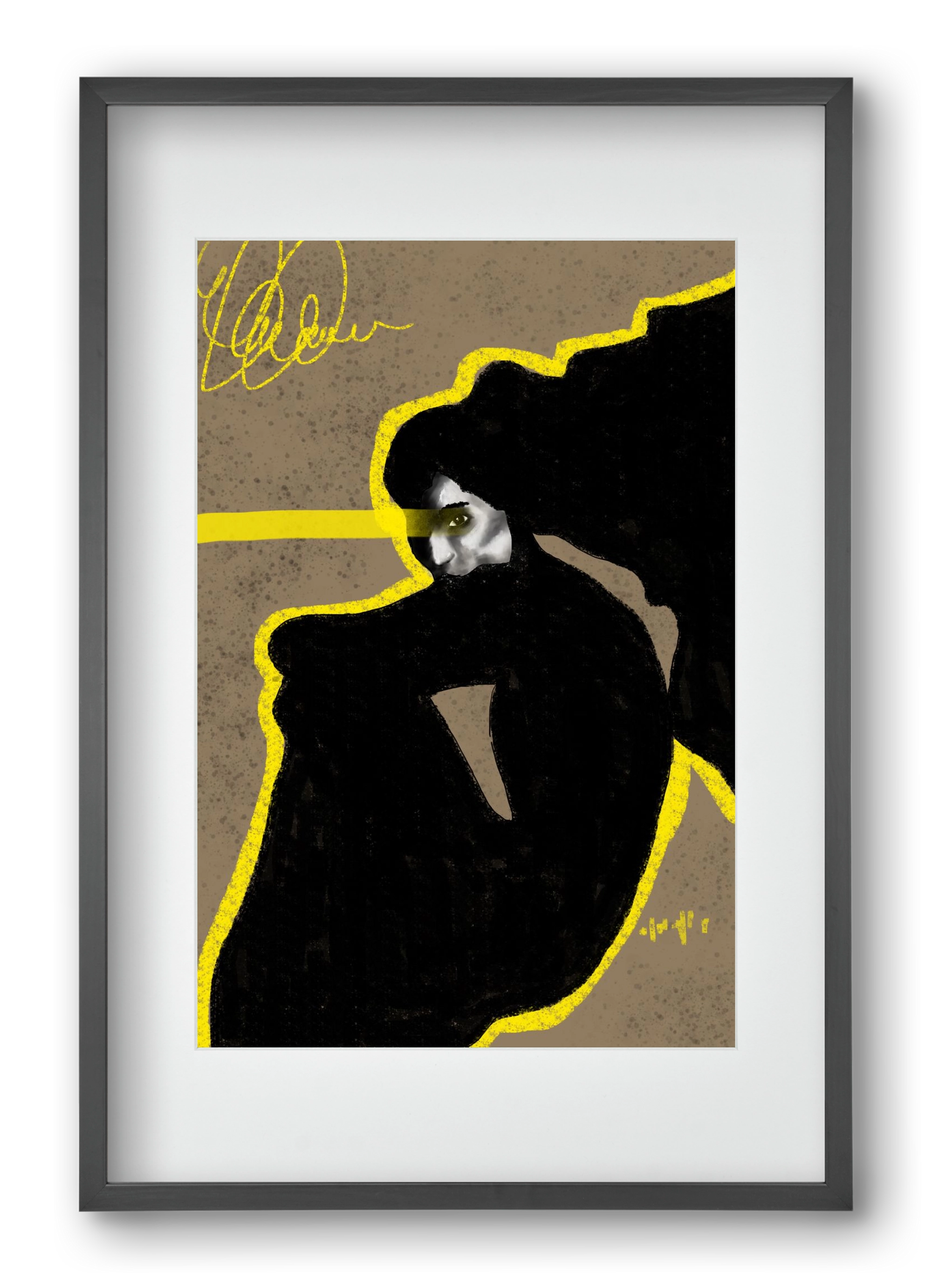 Shadow Whisper, 40x60 cm (30x45 cm), Fekete keret, paszpartuval