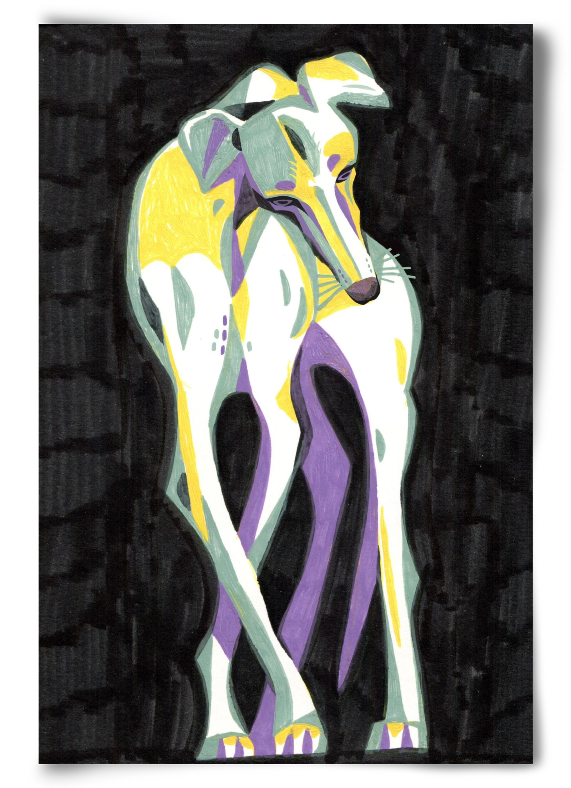 Greyhound, 60x90 cm, Keret nélkül