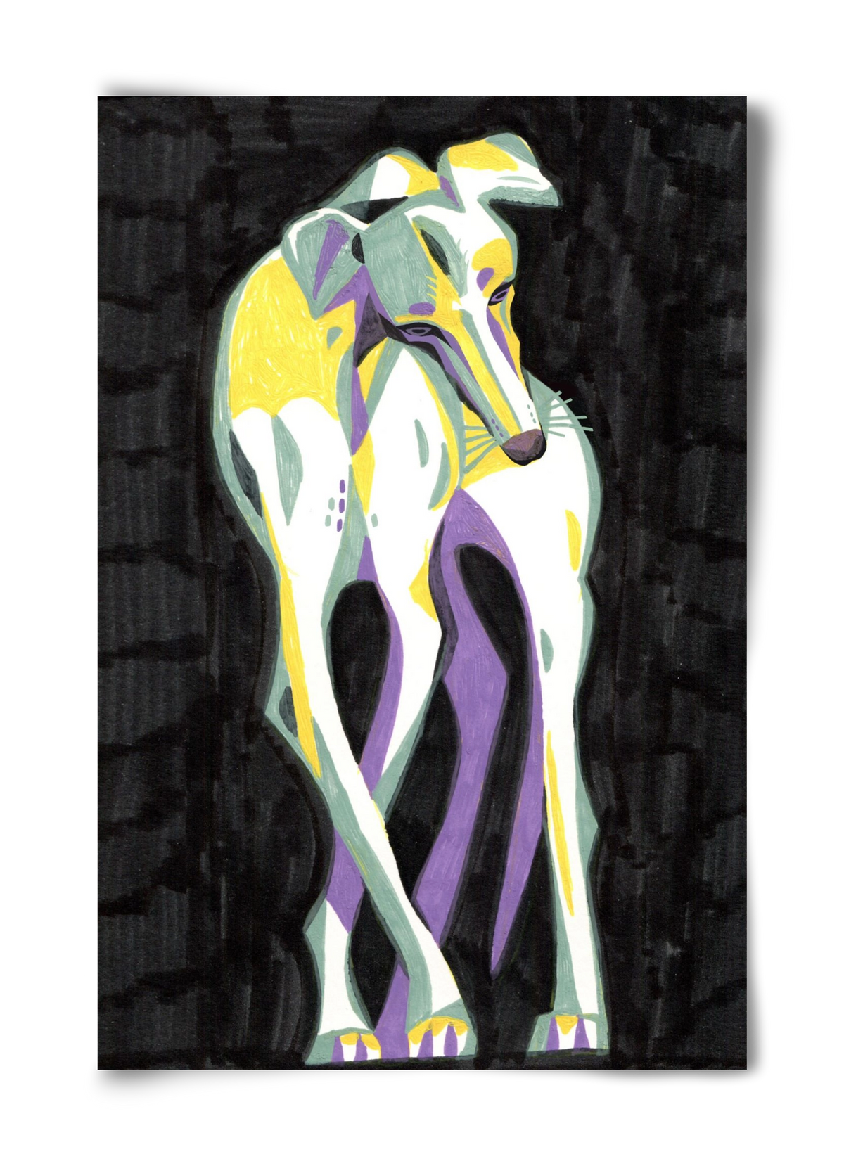 Greyhound, 40x60 cm, Keret nélkül