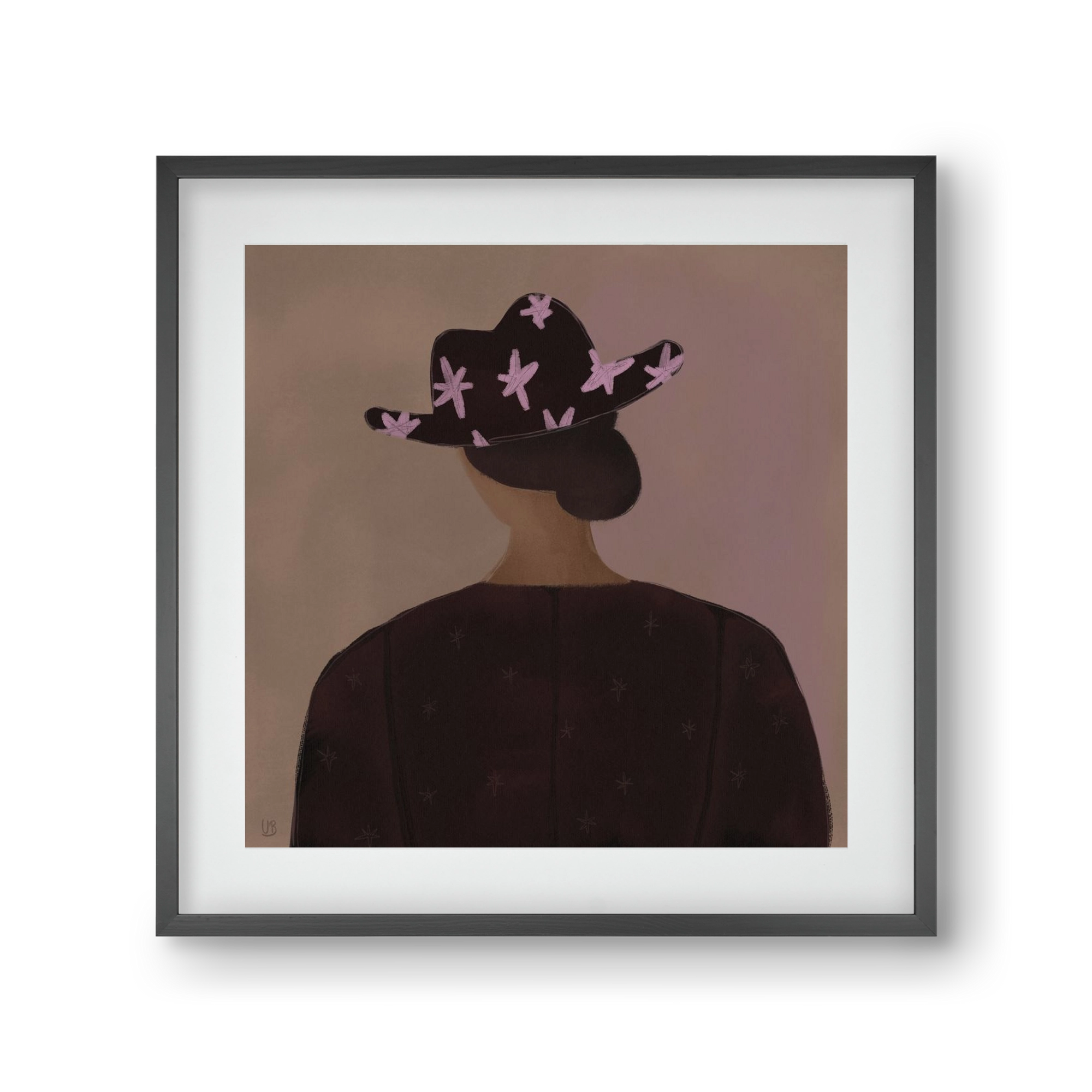 Star you lonesome tonight?, 30x30 cm (20x20 cm), Fekete keret, paszpartuval