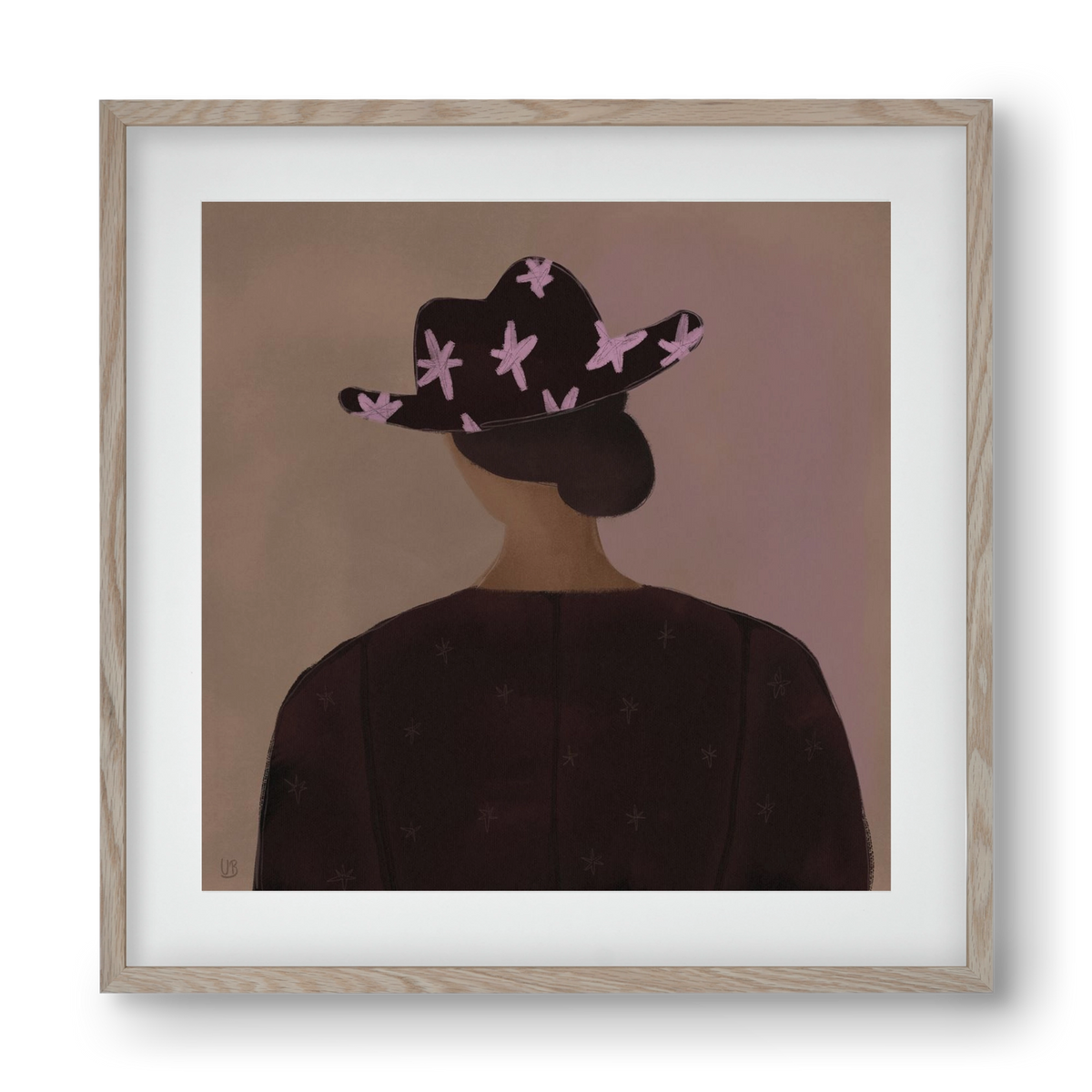 Star you lonesome tonight?, 40x40 cm (30x30 cm), Tölgy keret, paszpartuval