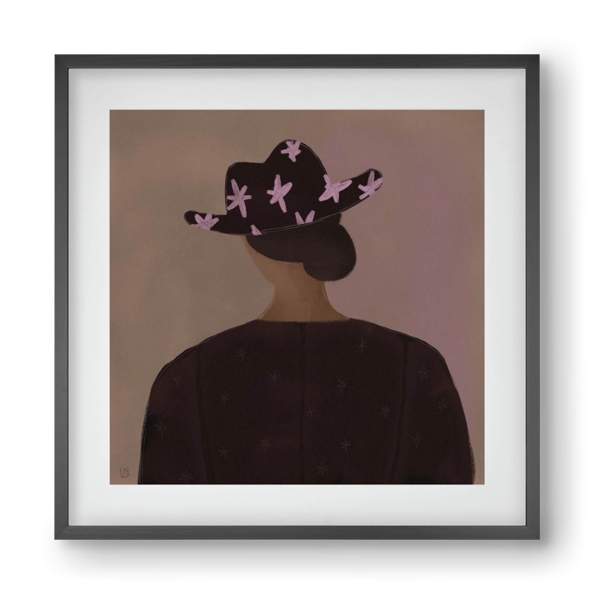 Star you lonesome tonight?, 40x40 cm (30x30 cm), Fekete keret, paszpartuval