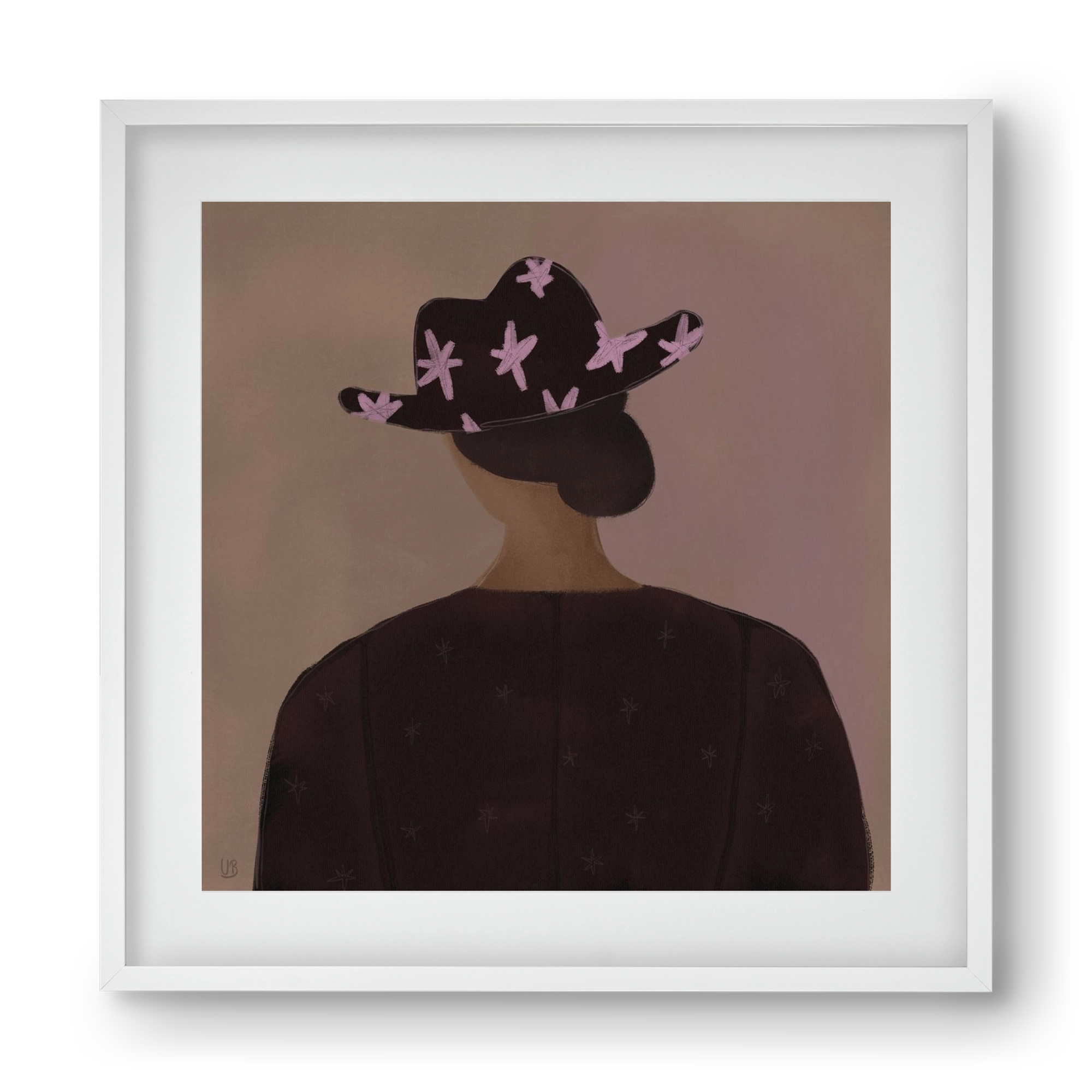 Star you lonesome tonight?, 40x40 cm (30x30 cm), Fehér keret, paszpartuval
