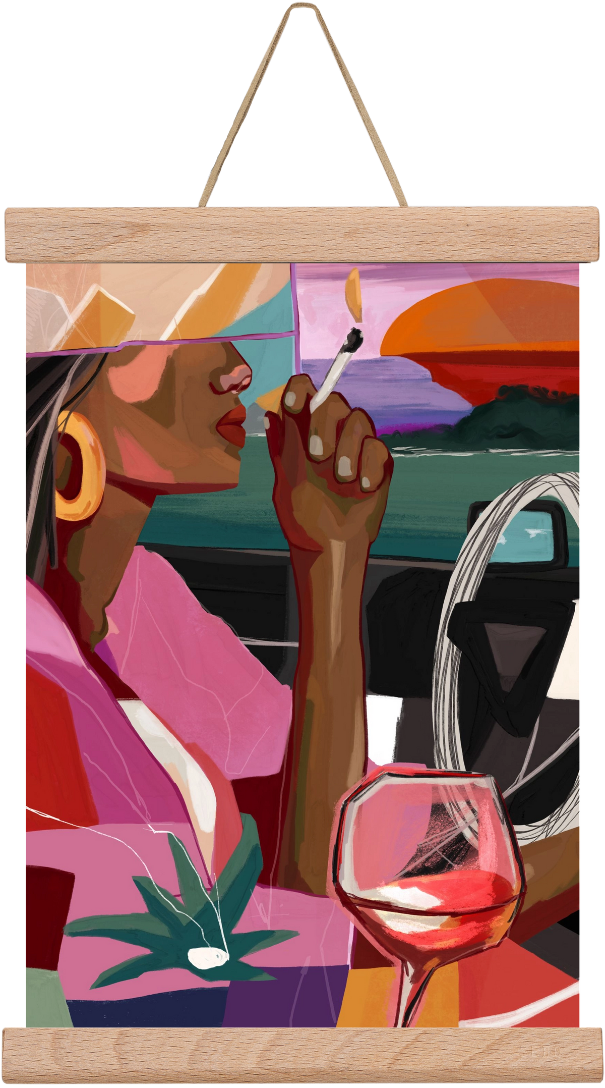 Just me to the road open, 20x30 cm (20x30 cm), Tölgy akasztó