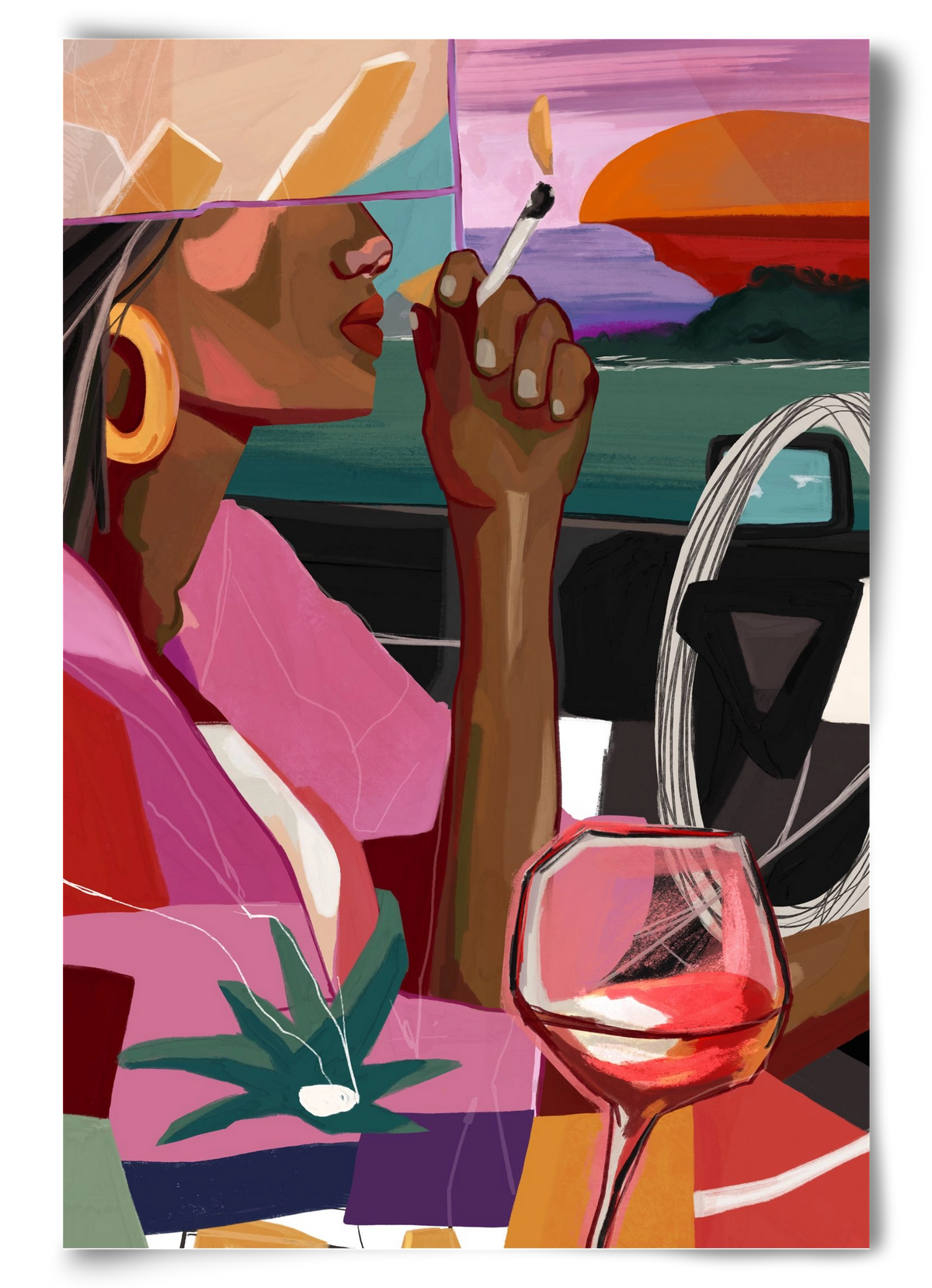 Just me to the road open, 60x90 cm, Keret nélkül