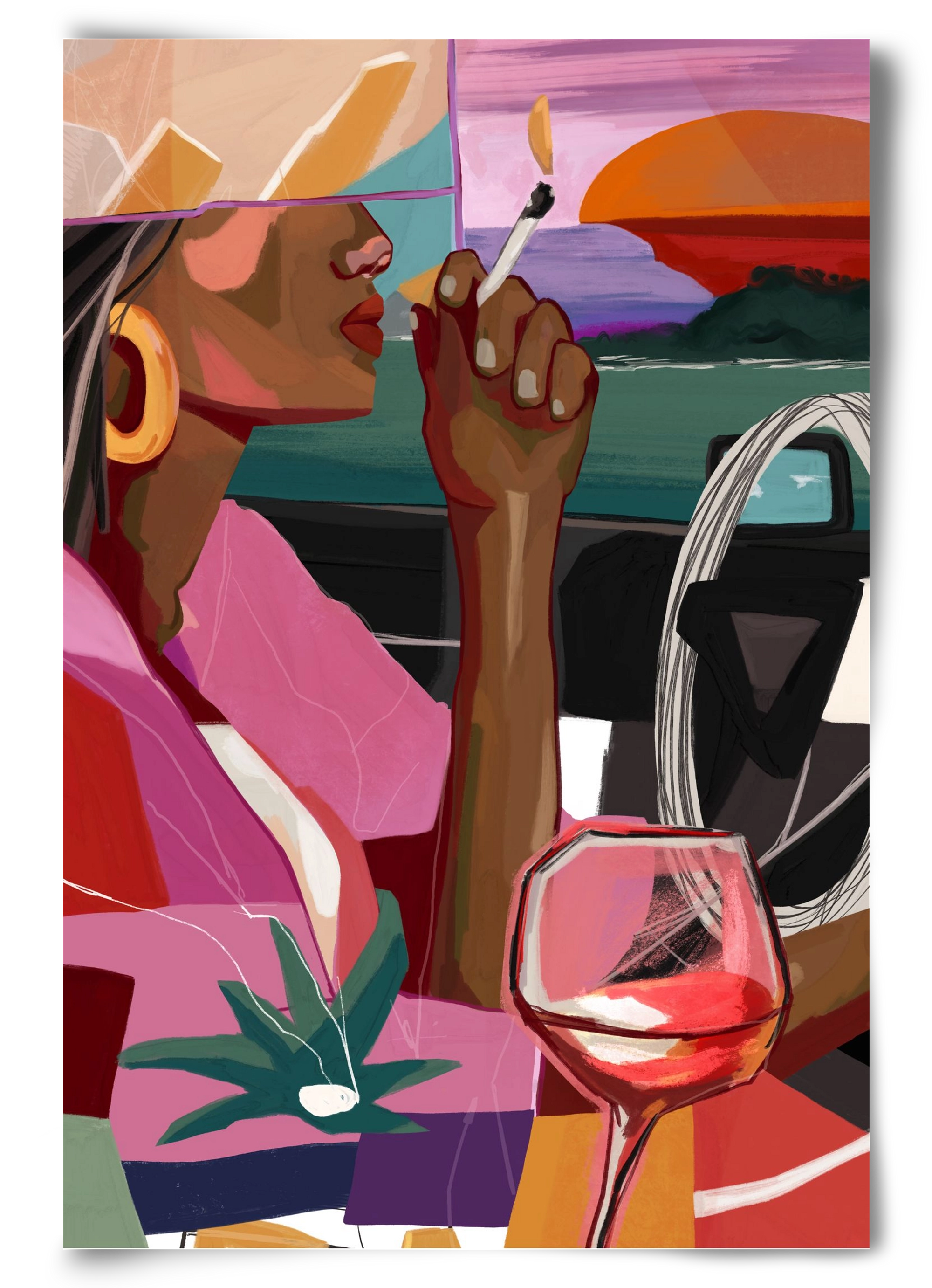 Just me to the road open, 60x90 cm, Keret nélkül