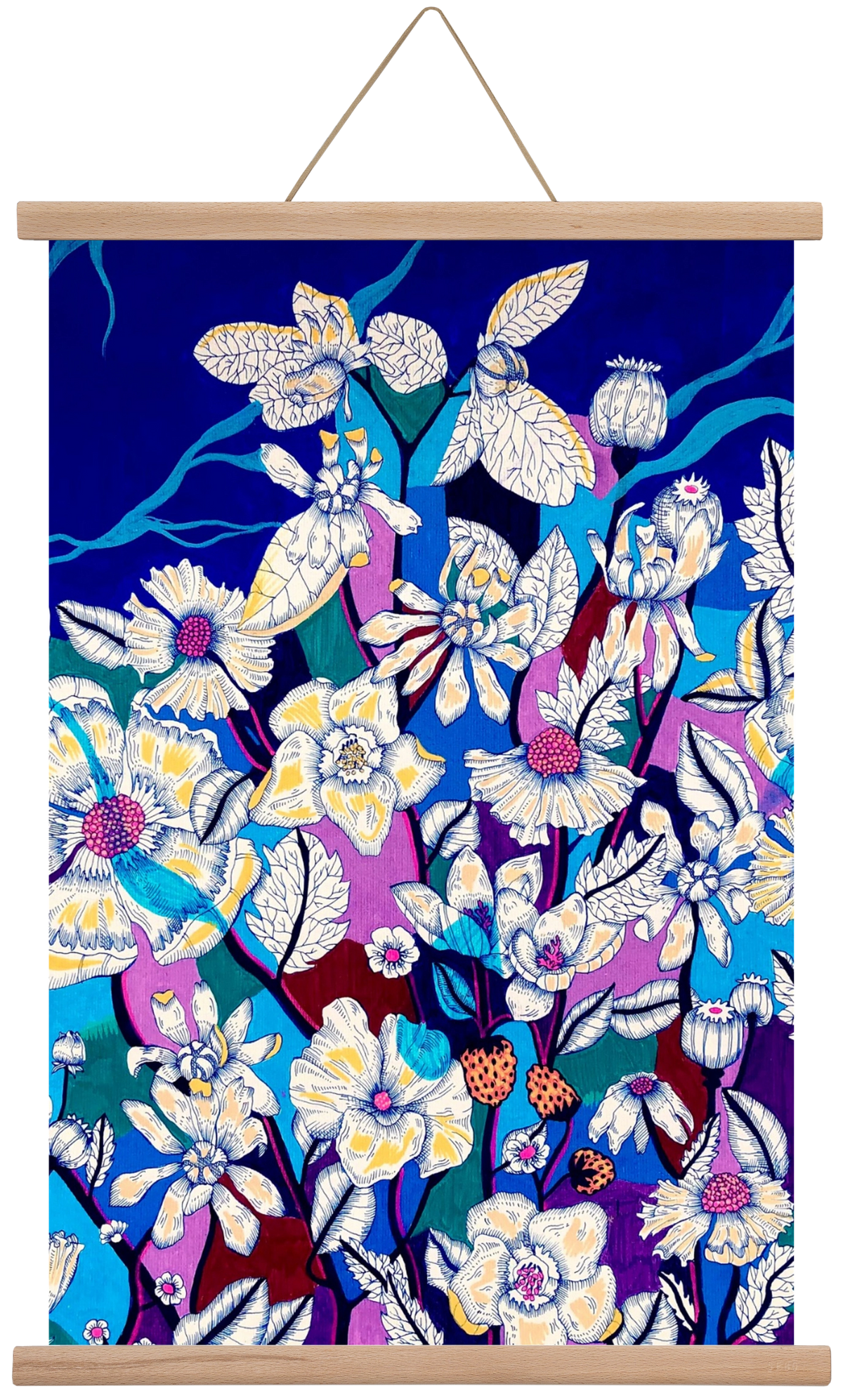 Storm on top of the poppies, 60x40 cm (60x40 cm), Tölgy akasztó