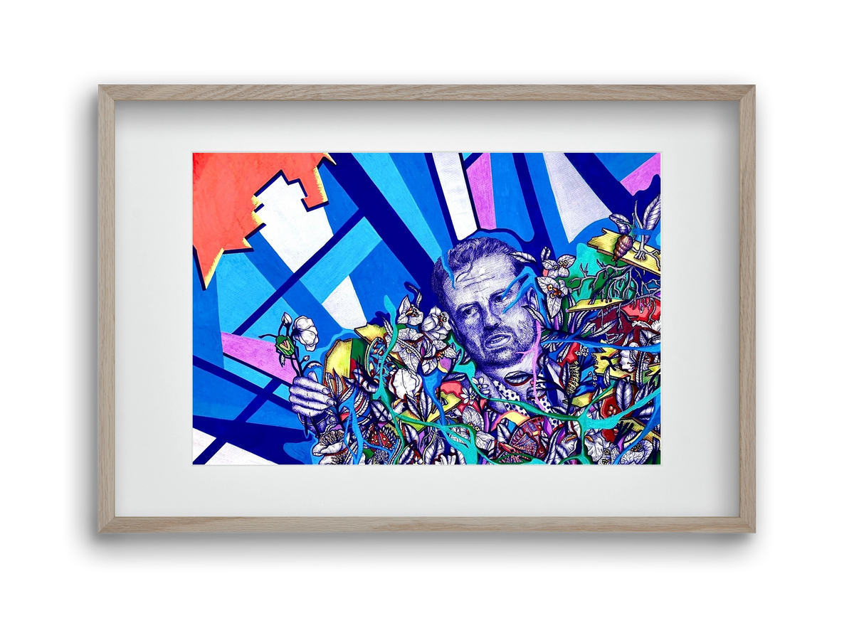 "S neked mi az ősélményed?" , 45x30 cm (30x20 cm), Tölgy keret, paszpartuval