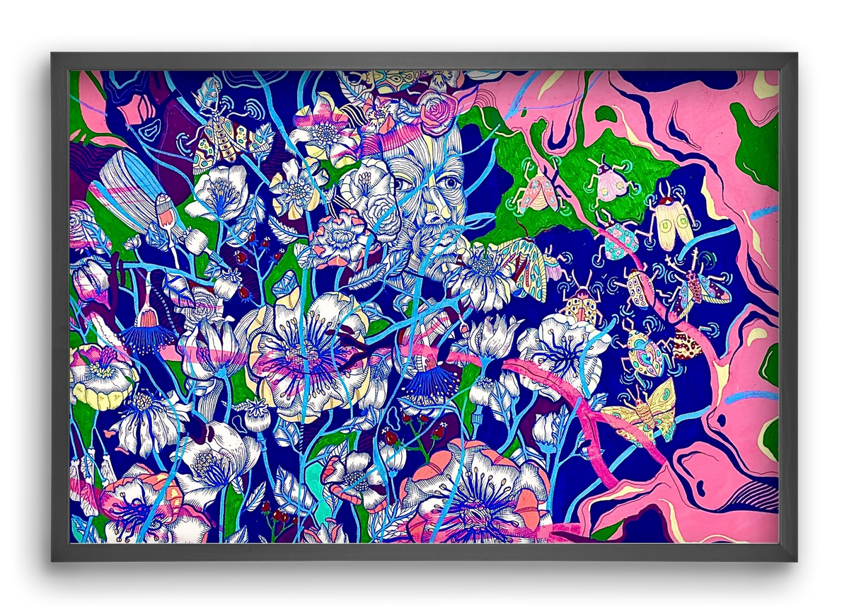 "Lessons to learn and sone beetles", 60x40 cm (60x40 cm), Fekete keret