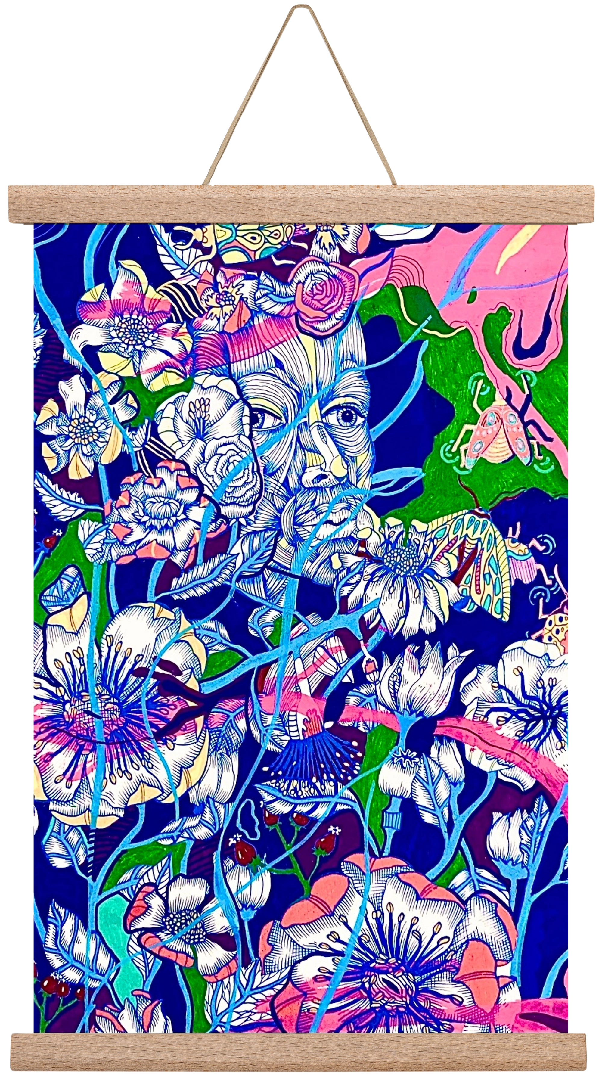 "Lessons to learn and sone beetles", 45x30 cm (45x30 cm), Tölgy akasztó