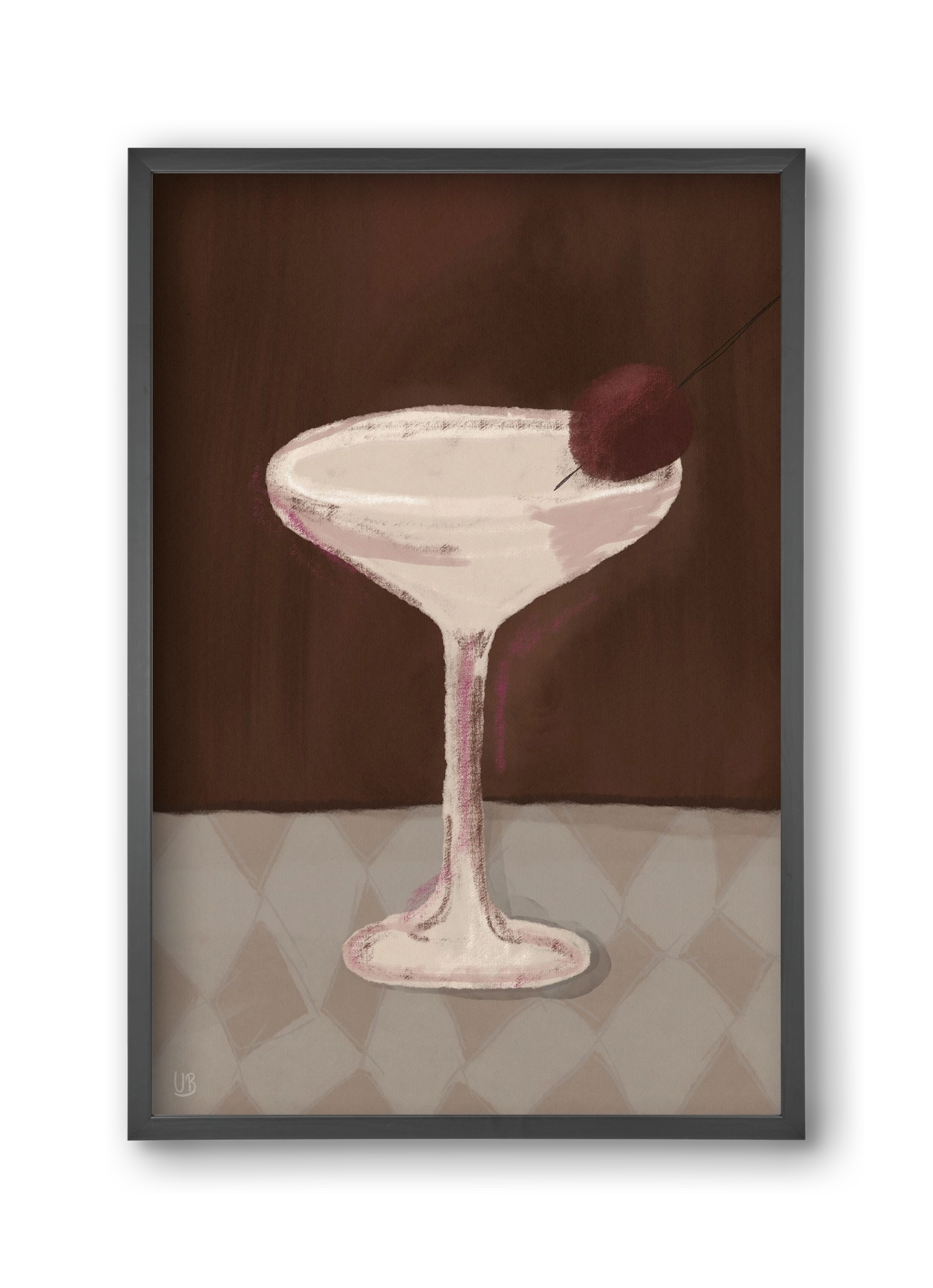 Cherry Sip, 30x45 cm (30x45 cm), Fekete keret
