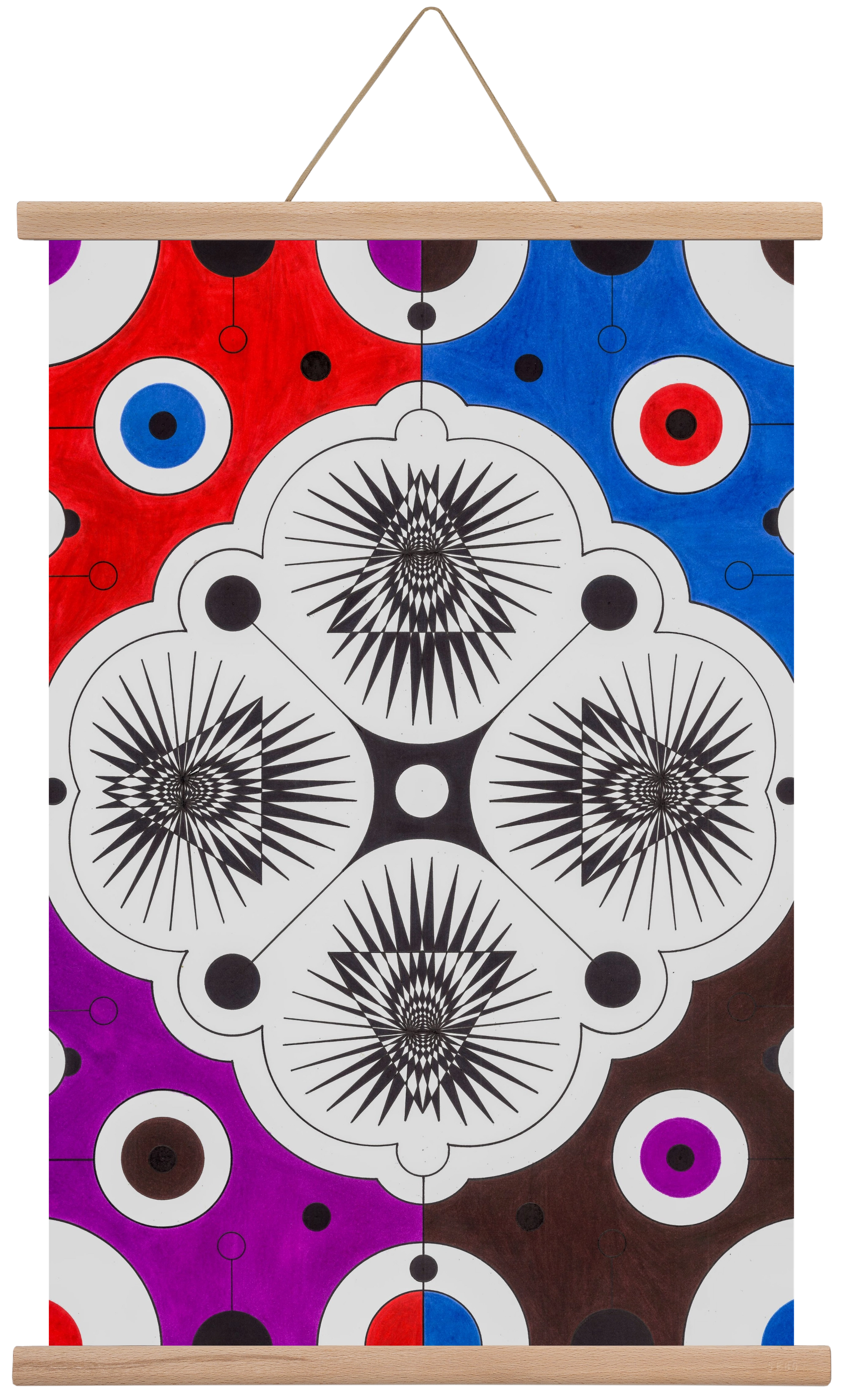 fragile balloooons , 40x60 cm (40x60 cm), Tölgy akasztó