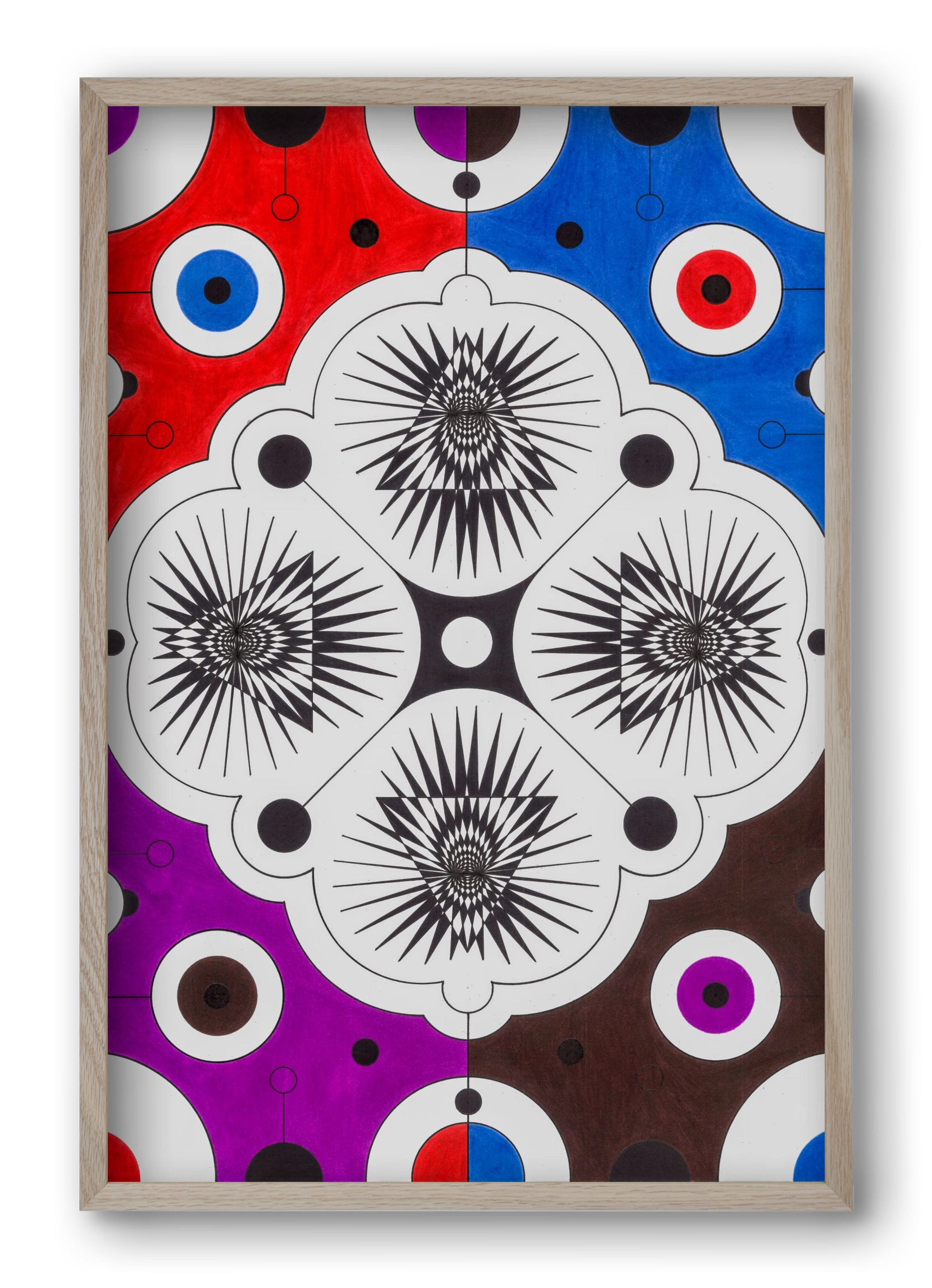 fragile balloooons , 40x60 cm (40x60 cm), Tölgy keret