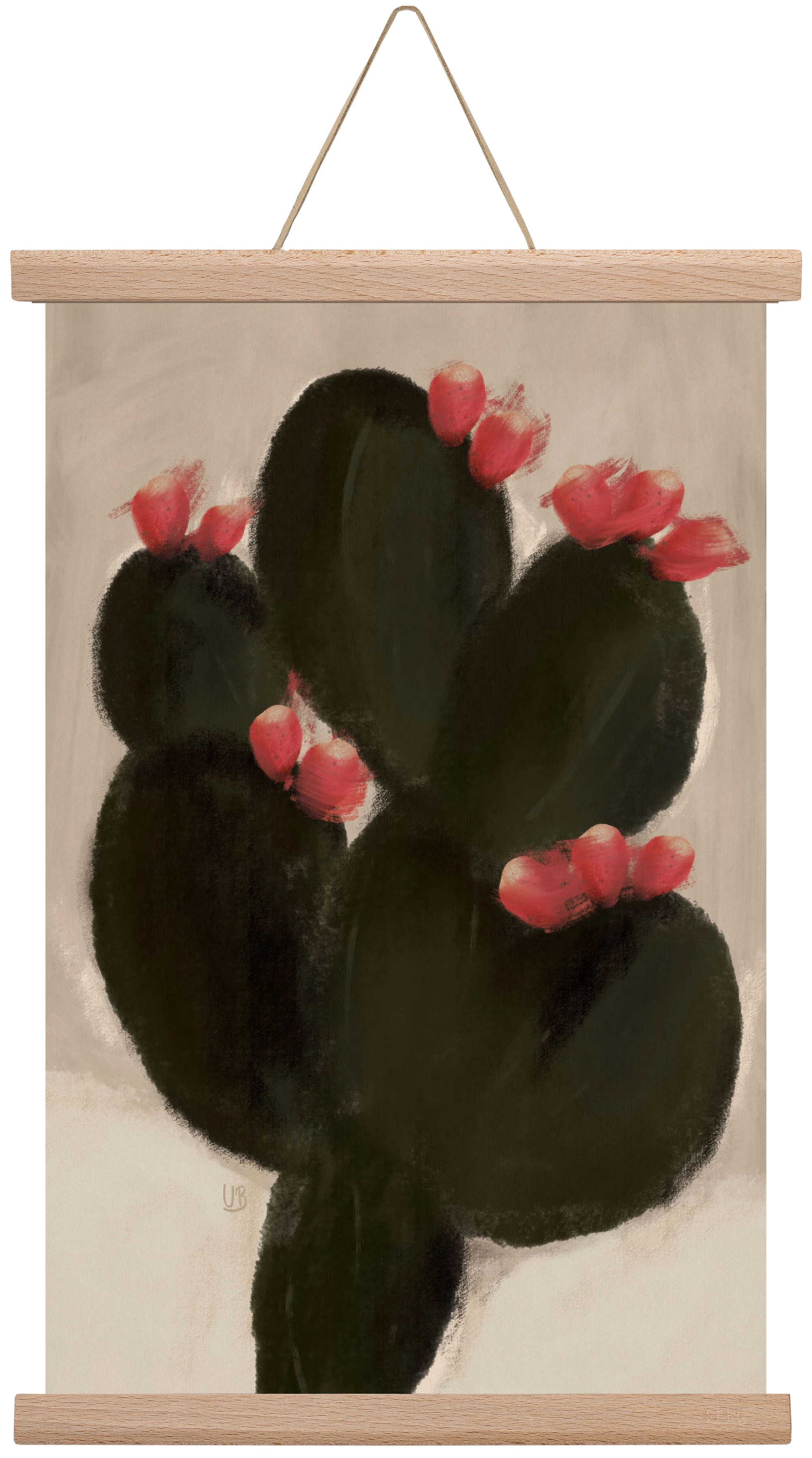 Blooming Cactus, 30x45 cm (30x45 cm), Tölgy akasztó