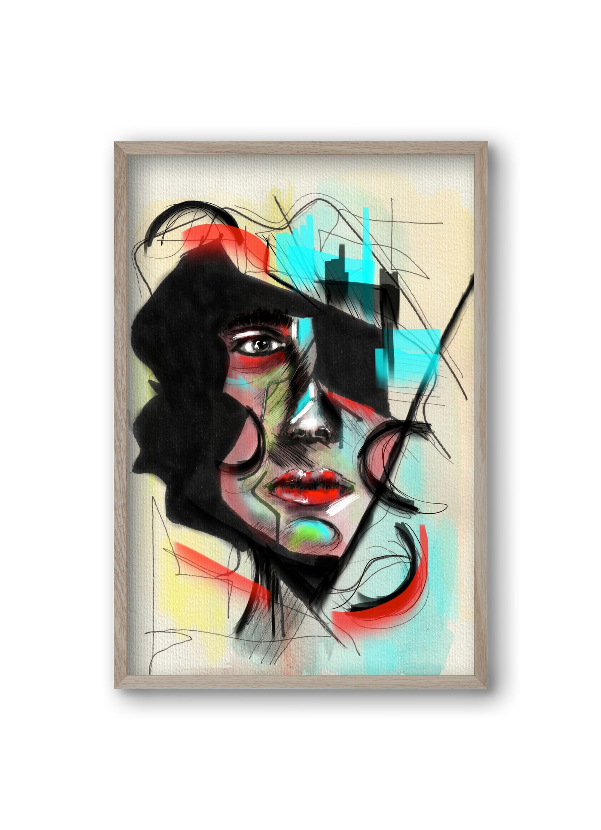 Shattered Silence, 20x30 cm (20x30 cm), Tölgy keret