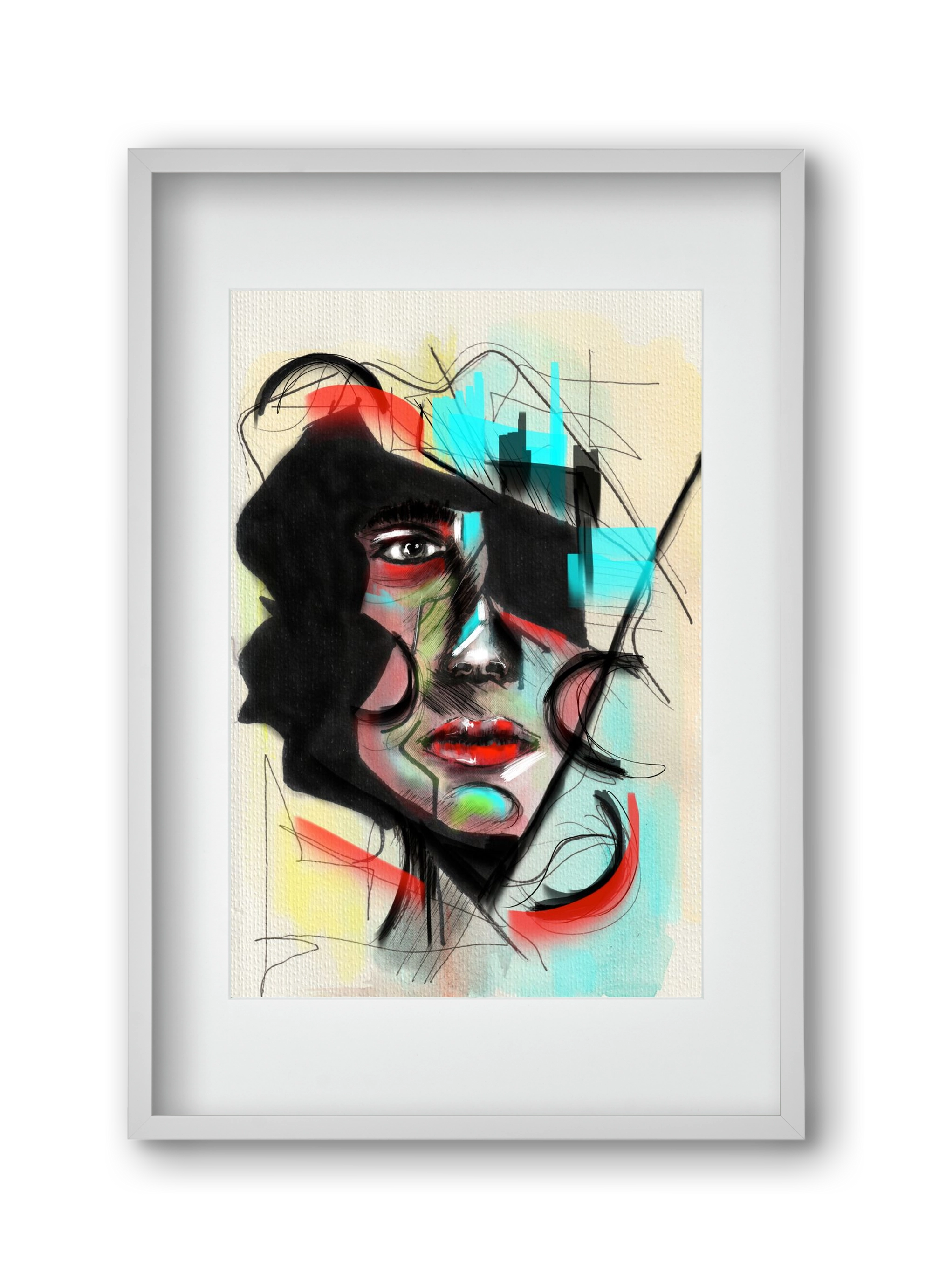Shattered Silence, 30x45 cm (20x30 cm), Fehér keret, paszpartuval