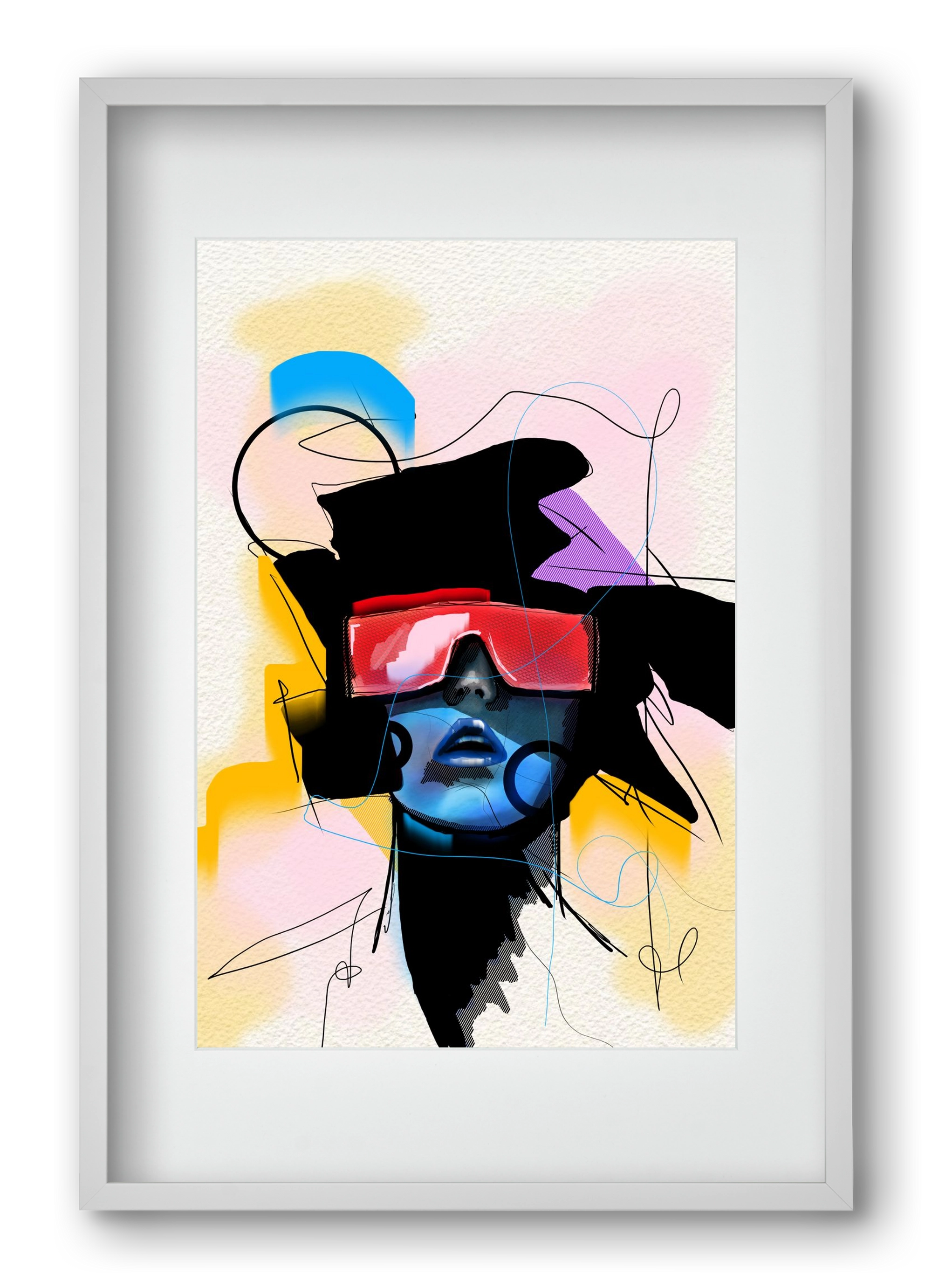 Behind the Visor, 40x60 cm (30x45 cm), Fehér keret, paszpartuval