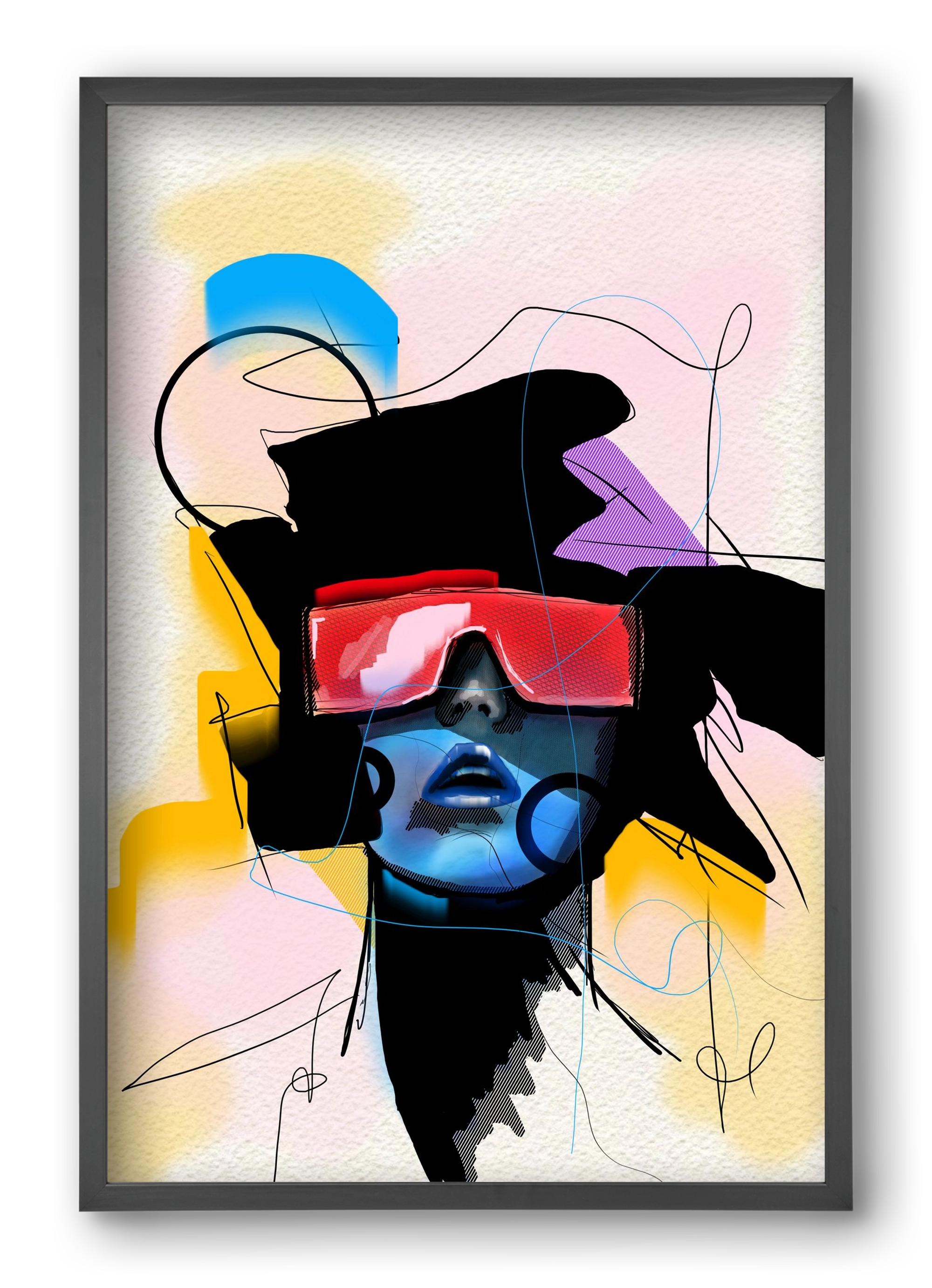 Behind the Visor, 40x60 cm (40x60 cm), Fekete keret