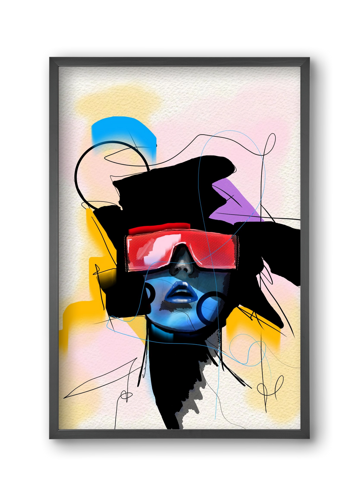Behind the Visor, 30x45 cm (30x45 cm), Fekete keret