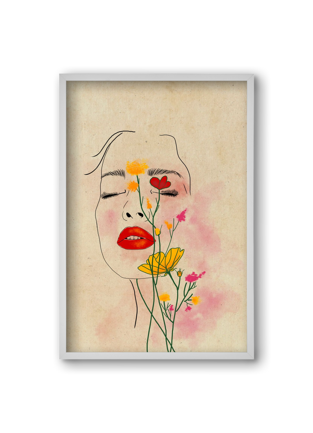 Dream in Bloom, 20x30 cm (20x30 cm), Fehér keret
