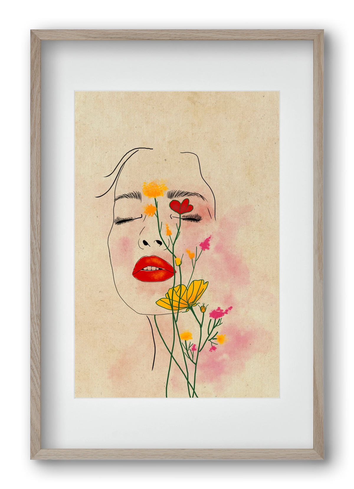 Dream in Bloom, 40x60 cm (30x45 cm), Tölgy keret, paszpartuval