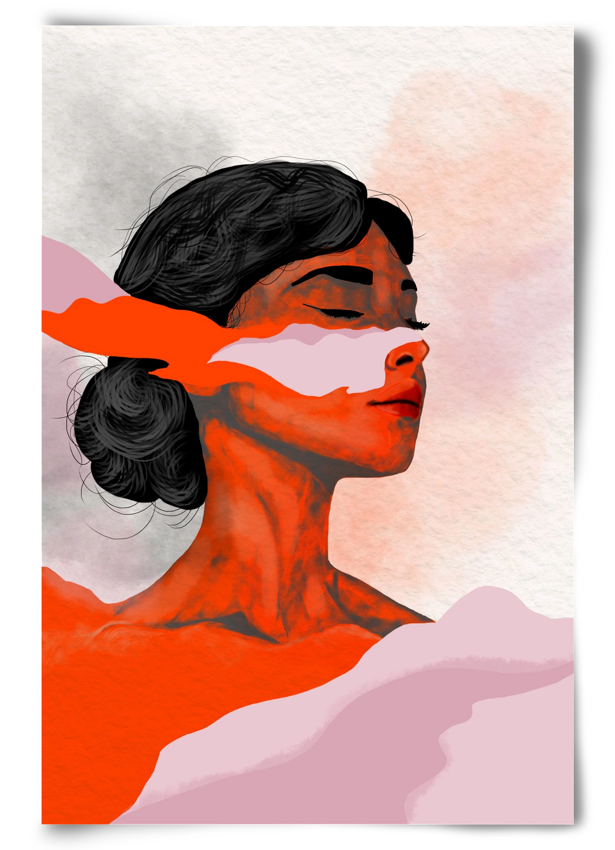 Red Wave, 60x90 cm, Keret nélkül