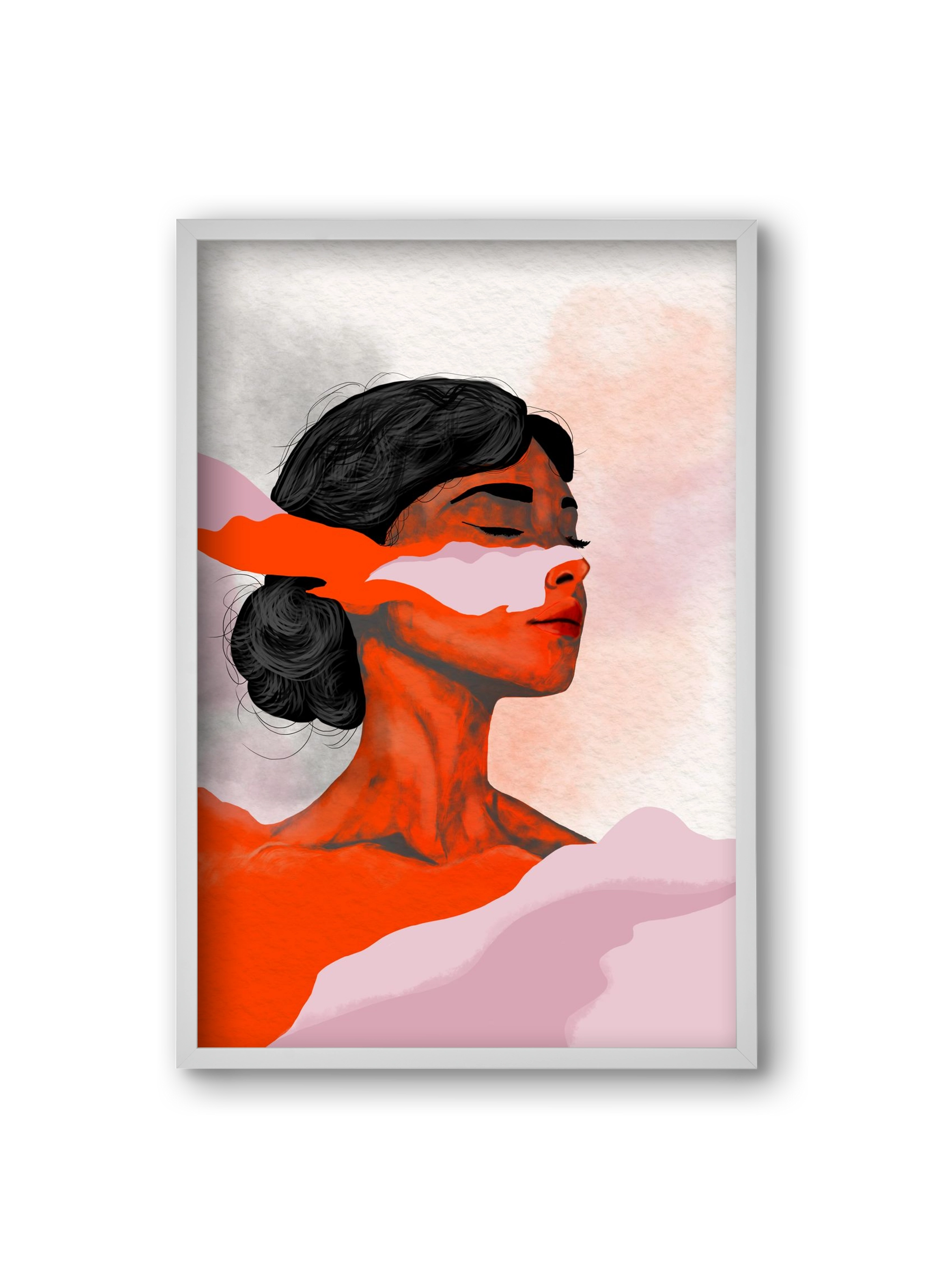 Red Wave, 20x30 cm (20x30 cm), Fehér keret