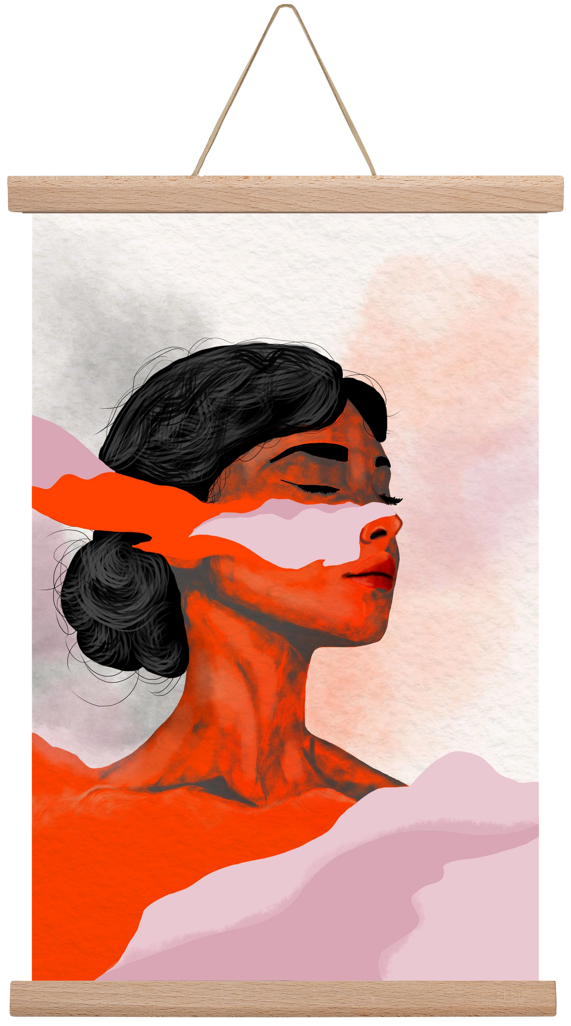 Red Wave, 30x45 cm (30x45 cm), Tölgy akasztó