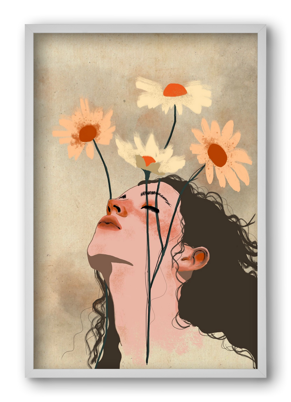 Looking Up, 40x60 cm (40x60 cm), Fehér keret