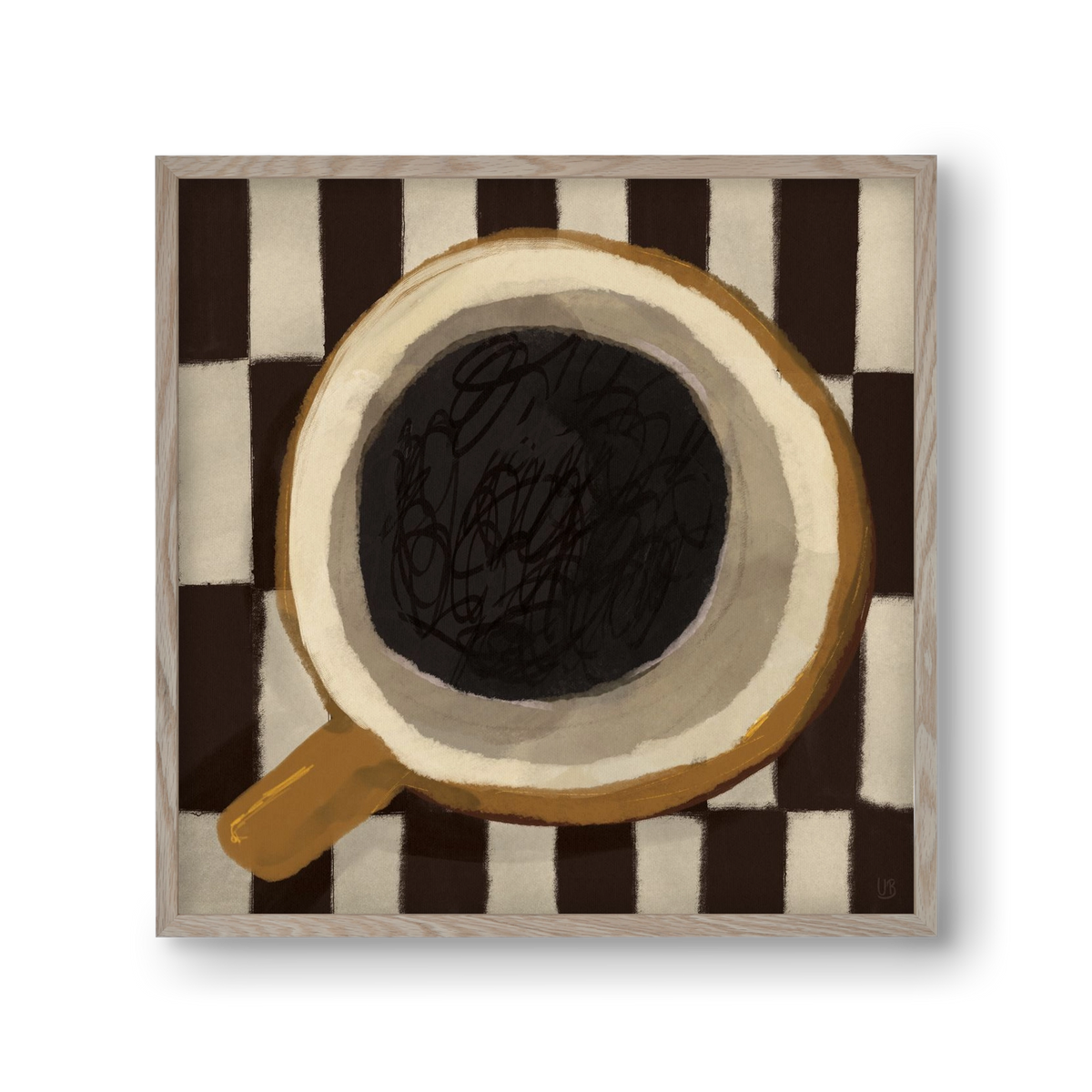 Bean sacrifice, 30x30 cm (30x30 cm), Tölgy keret