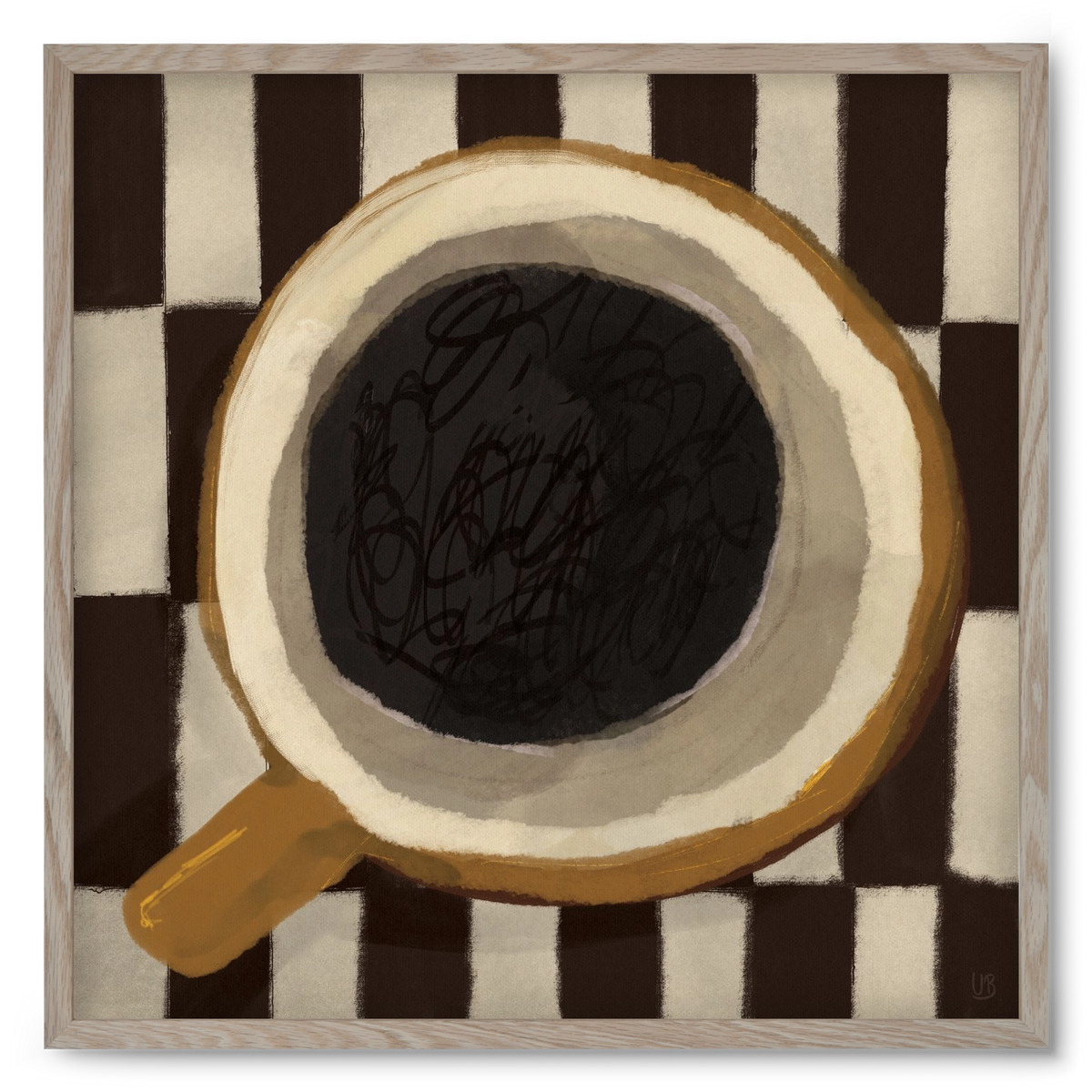 Bean sacrifice, 50x50 cm (50x50 cm), Tölgy keret