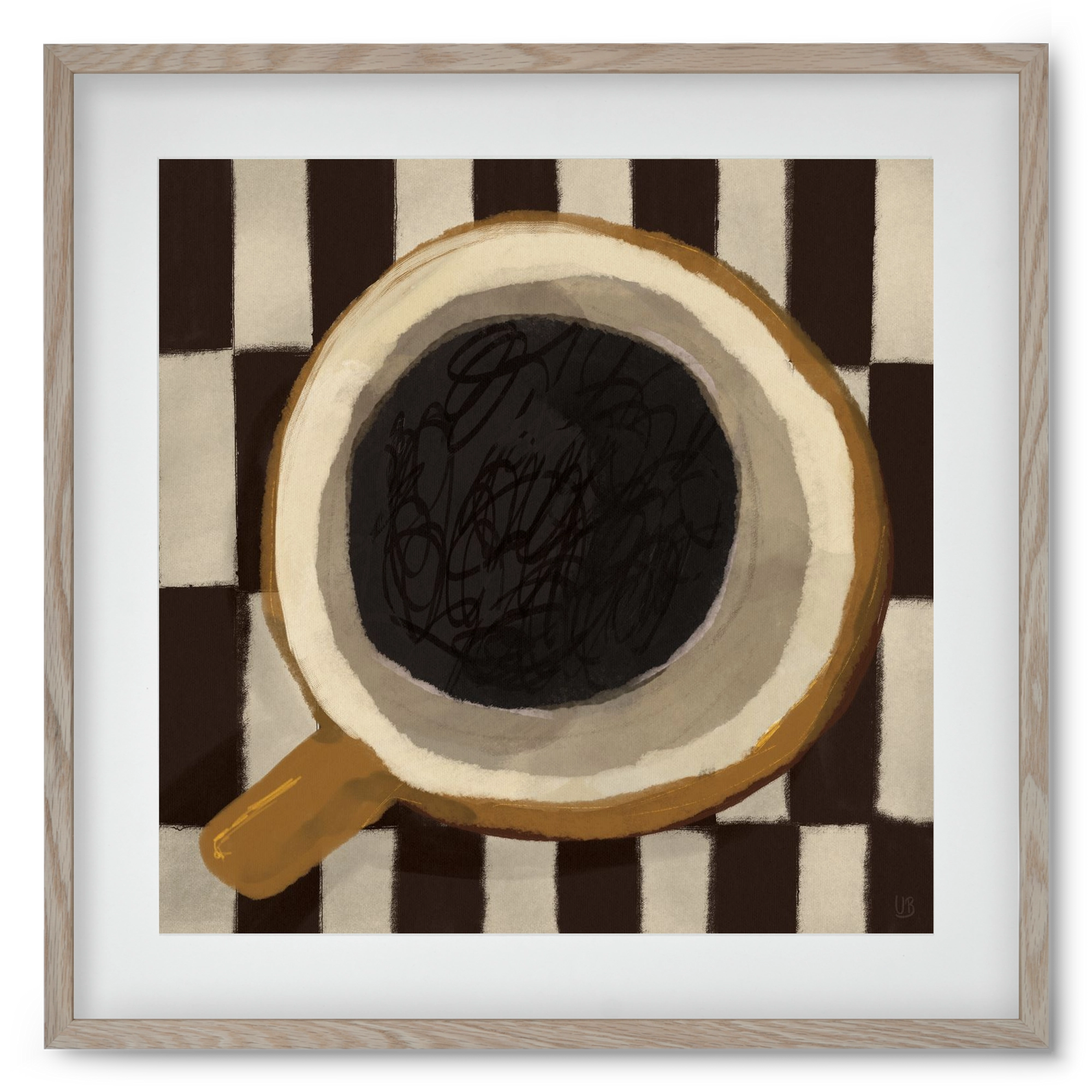 Bean sacrifice, 50x50 cm (40x40 cm), Tölgy keret, paszpartuval
