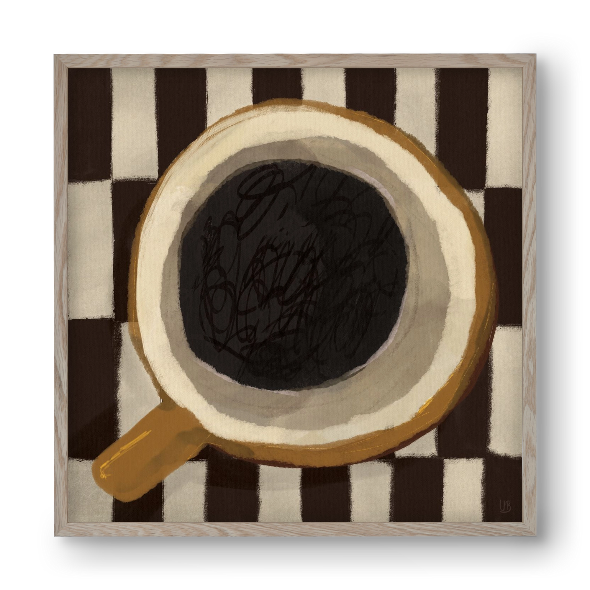 Bean sacrifice, 40x40 cm (40x40 cm), Tölgy keret