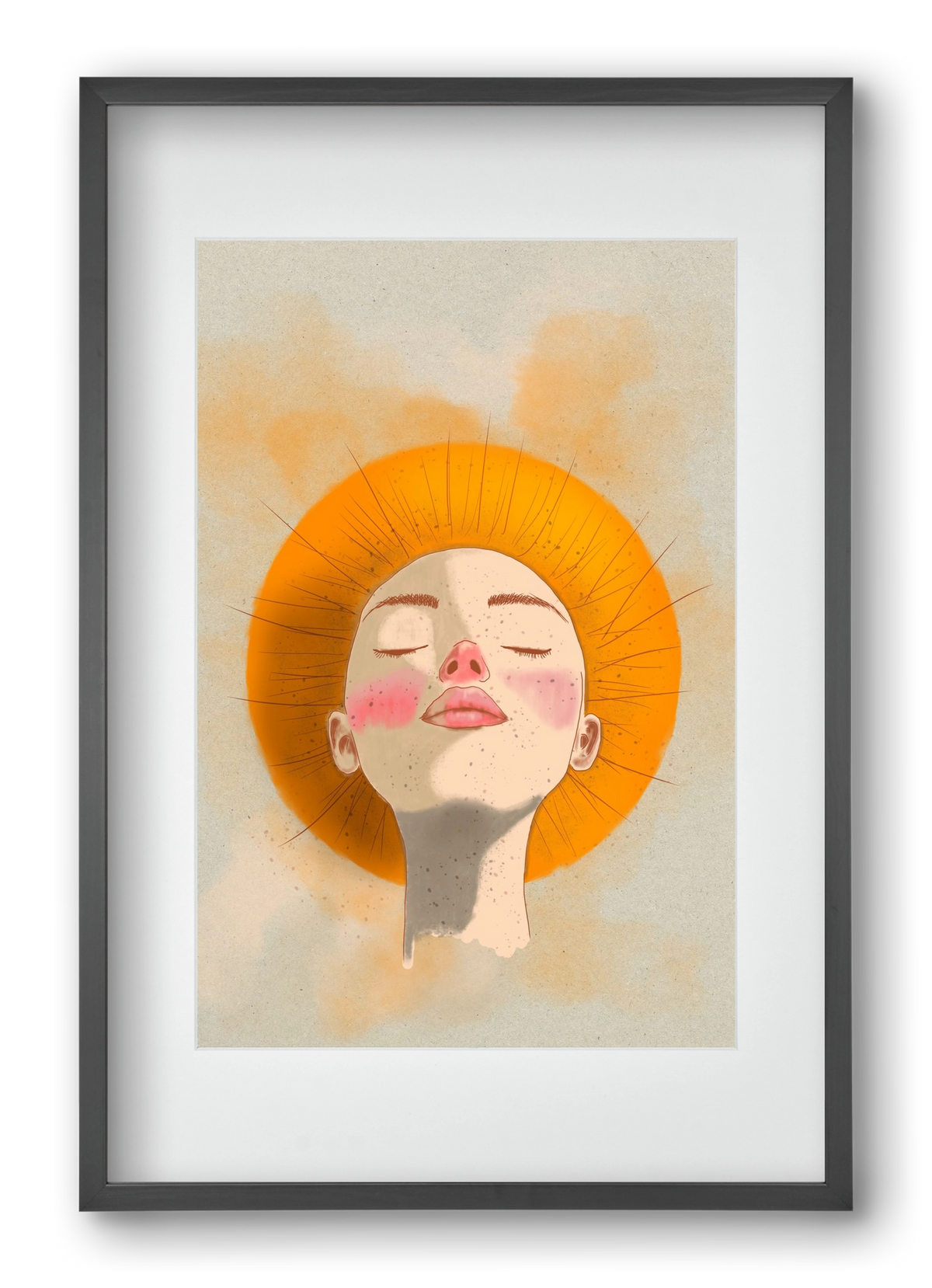 Golden Halo, 40x60 cm (30x45 cm), Fekete keret, paszpartuval