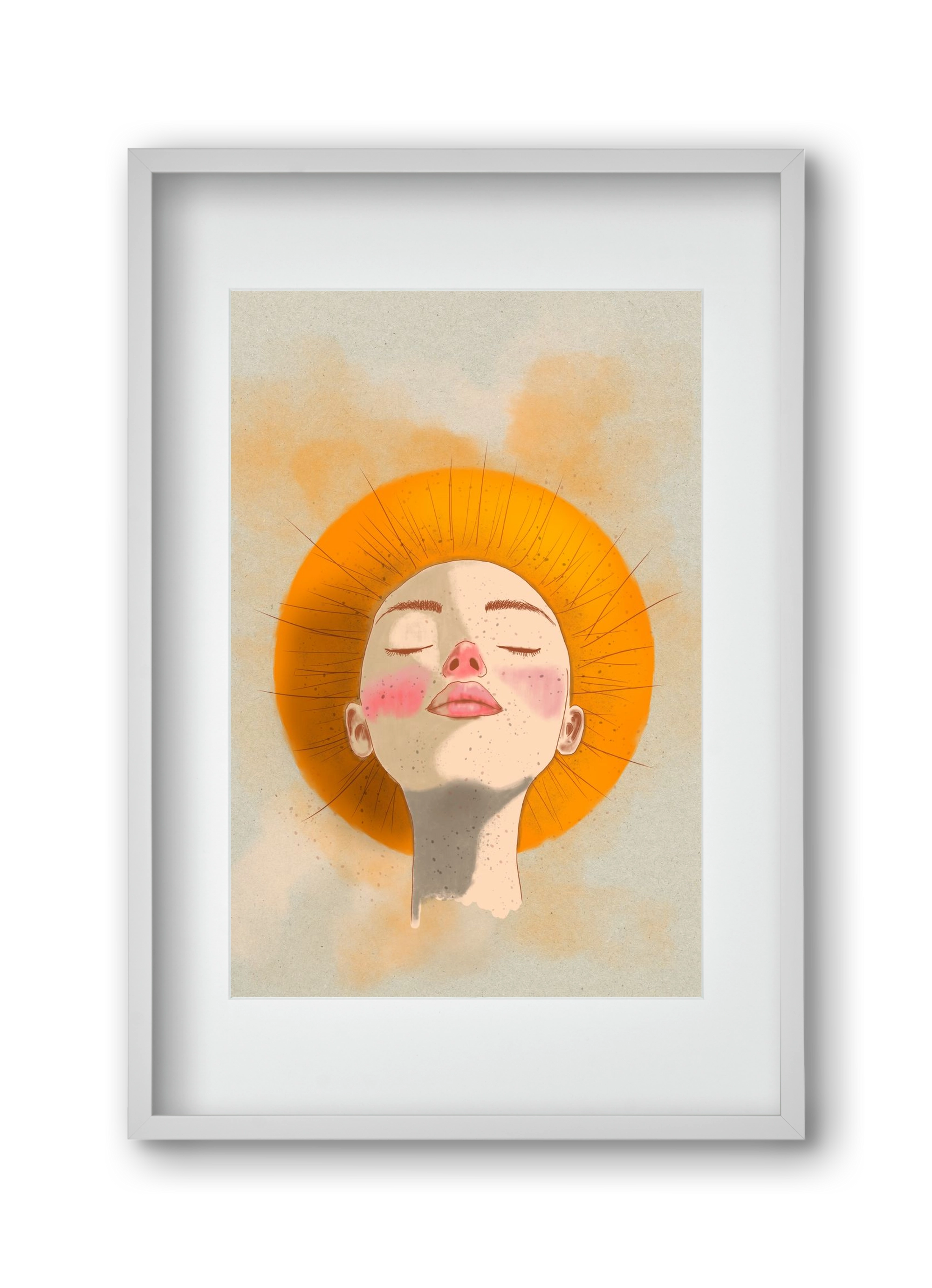 Golden Halo, 30x45 cm (20x30 cm), Fehér keret, paszpartuval