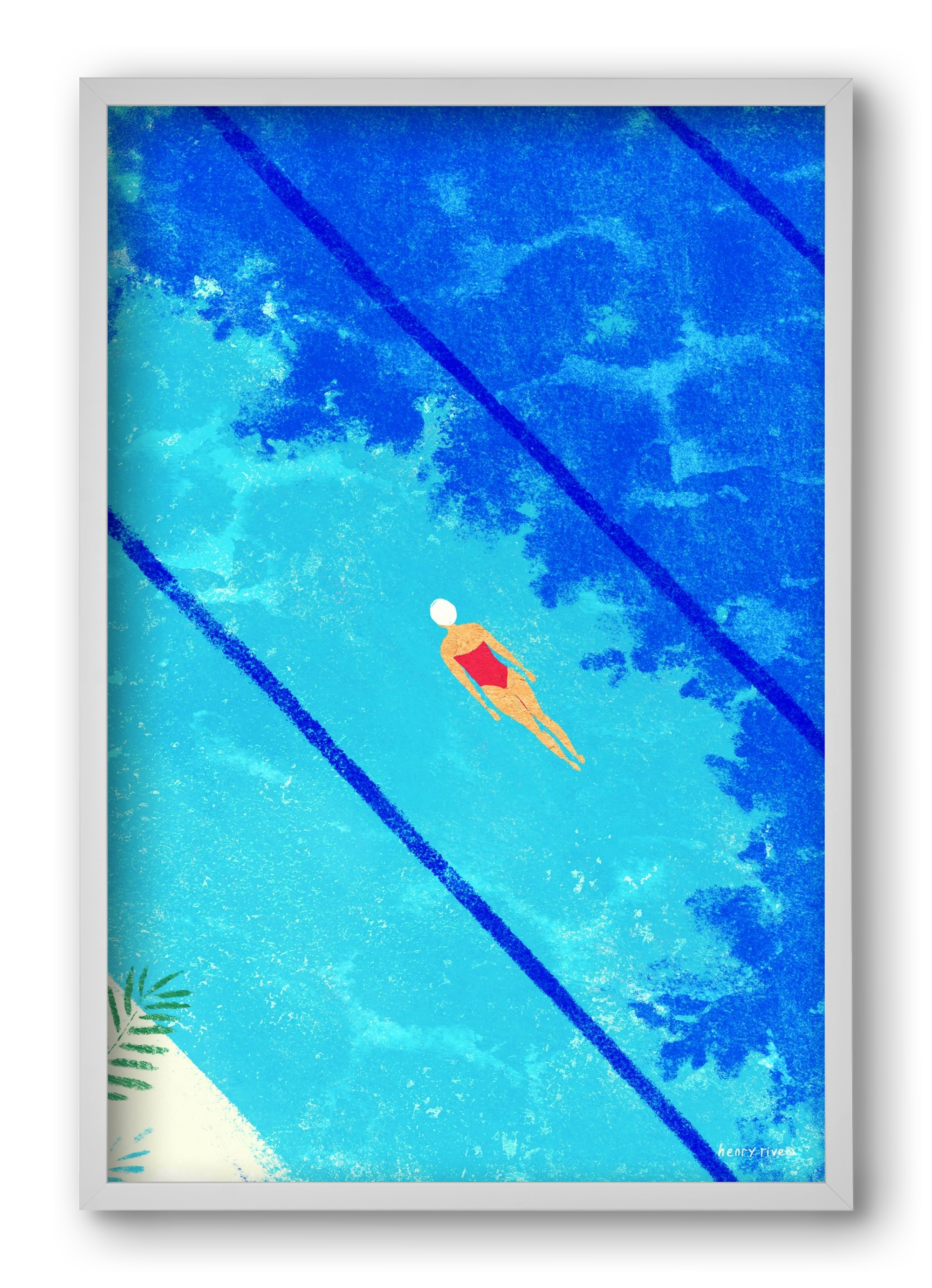 Calm below the surface, 40x60 cm (40x60 cm), Fehér keret