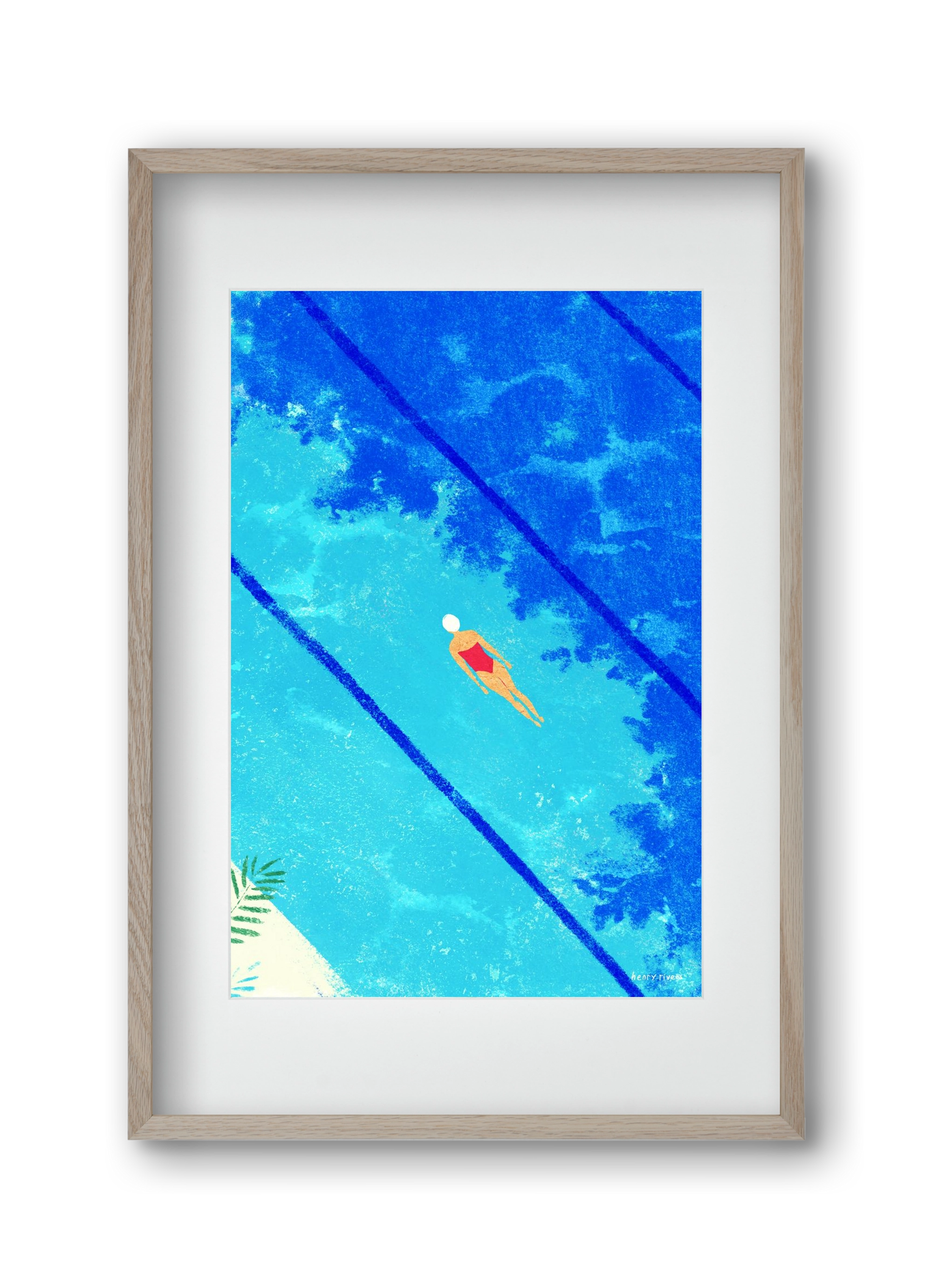 Calm below the surface, 30x45 cm (20x30 cm), Tölgy keret, paszpartuval